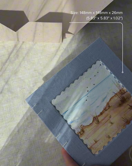 One of a kind notebook with original watercolour painting, sketchbook