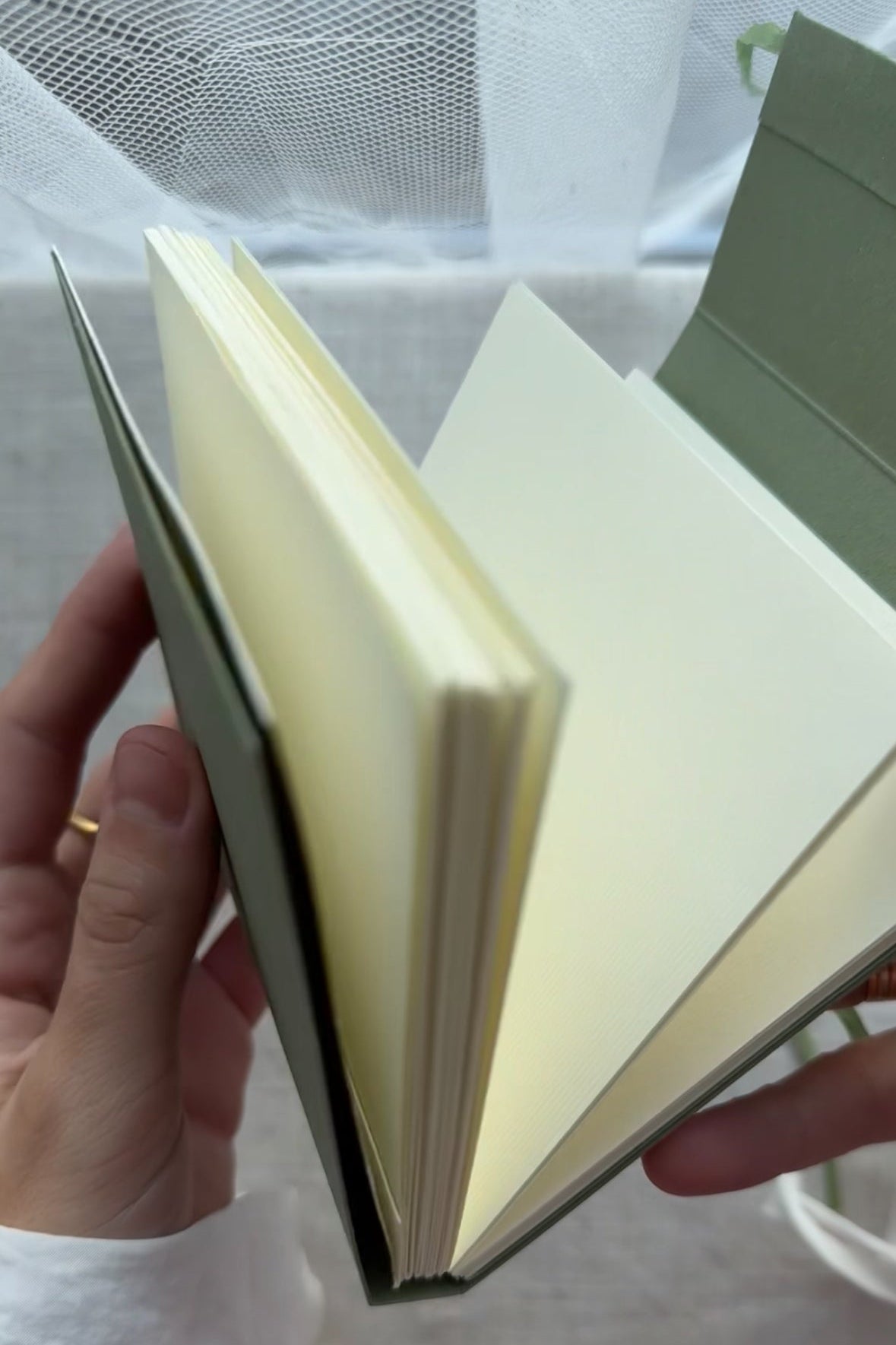 Handmade notebook with original watercolor painting