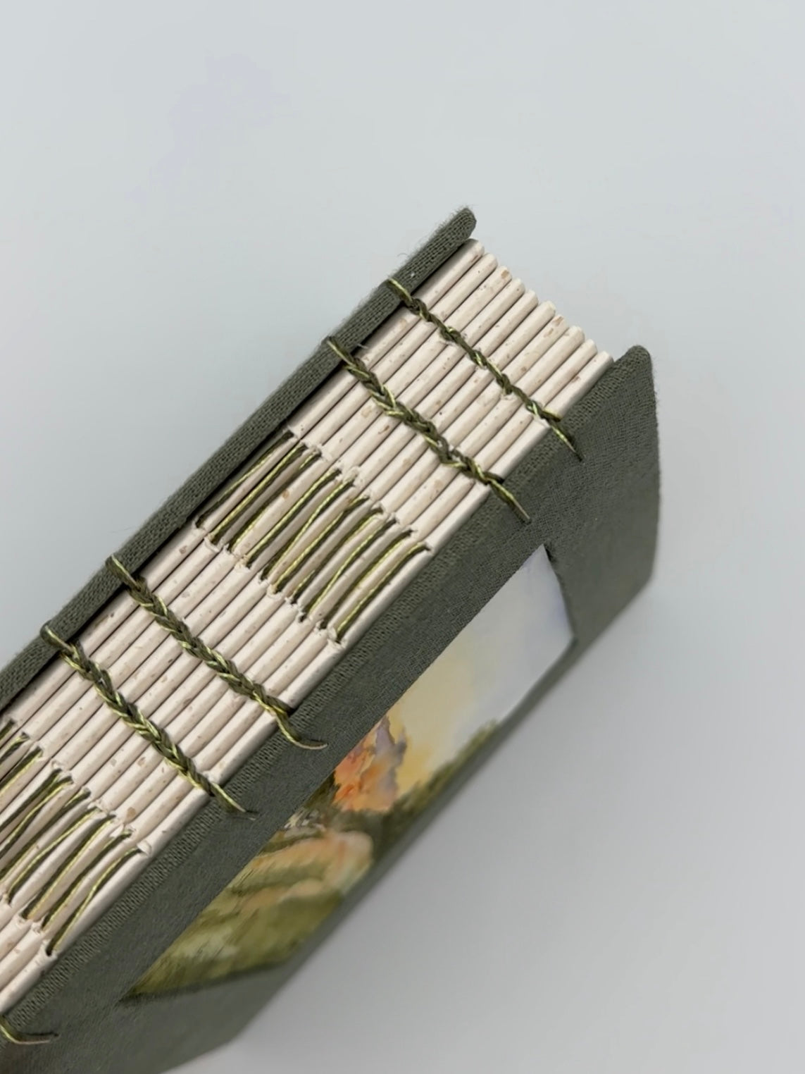 Handmade notebook with watercolor painting