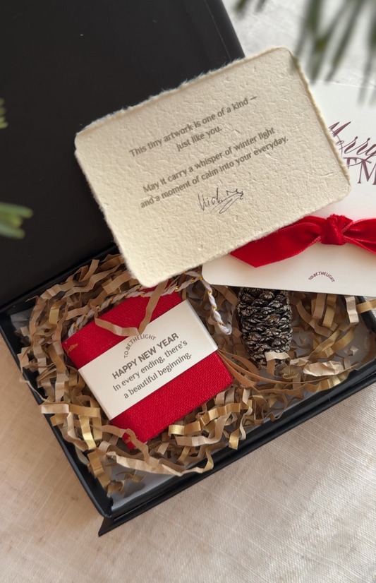 Mini Ornament No. 13 — Poppy Red with a Tree