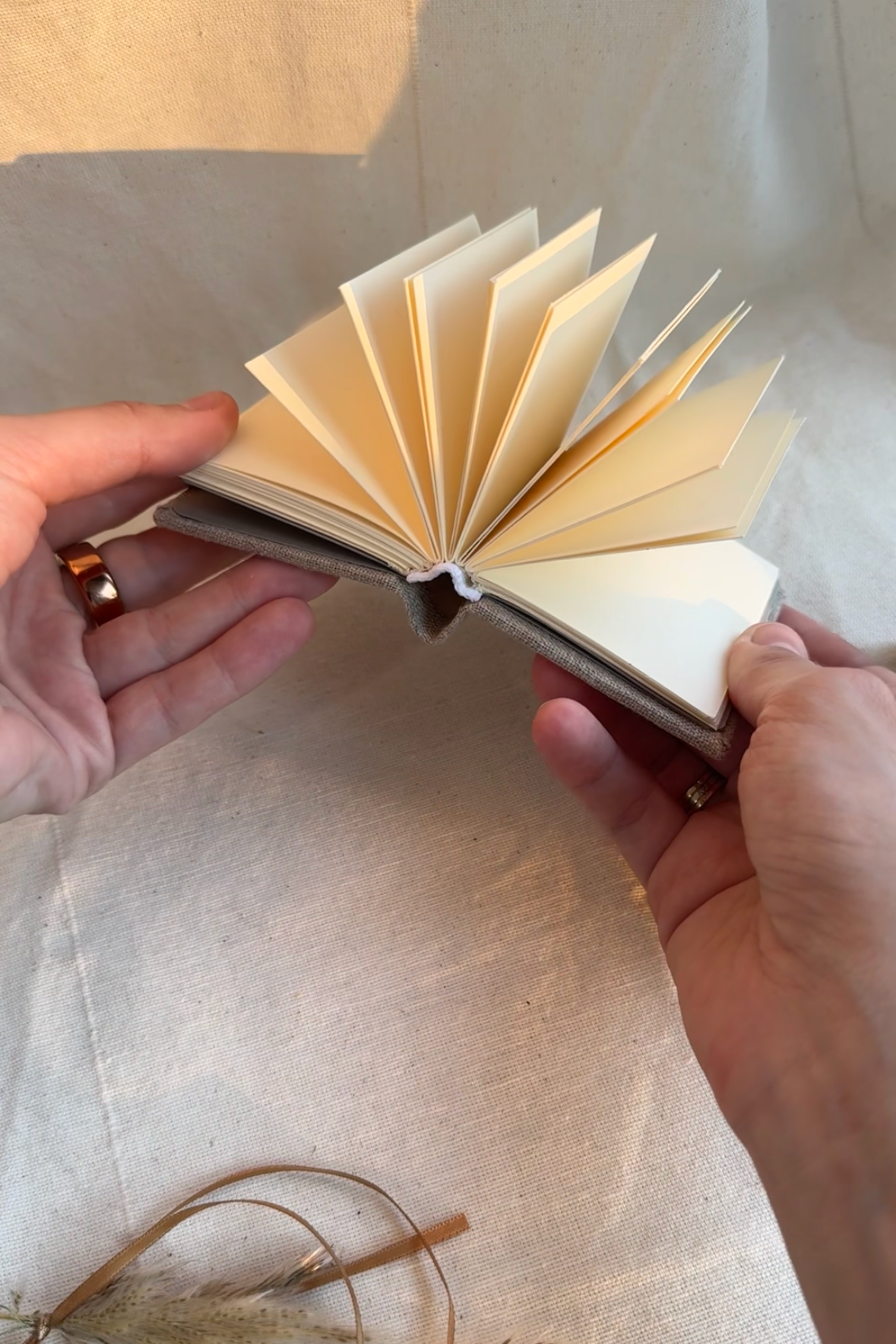 Collection "Happiness in Simplicity", Handmade notebook with acrylic wildflowers