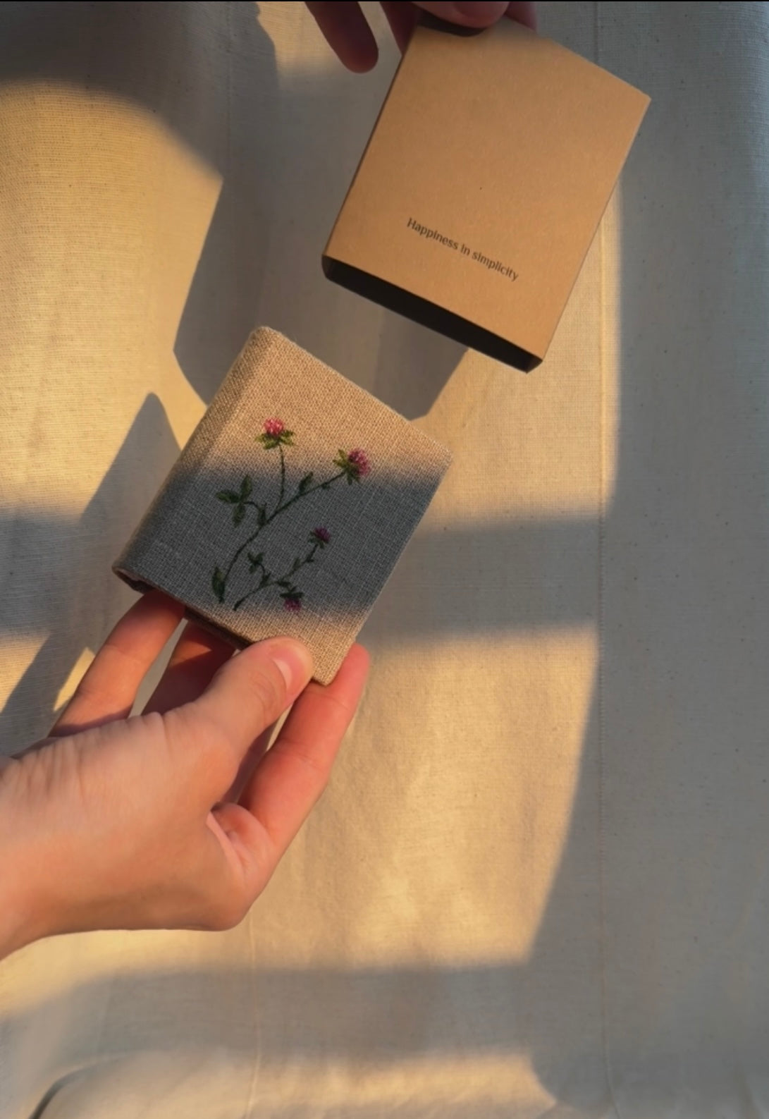 Collection "Happiness in Simplicity", Handmade notebook with acrylic wildflowers