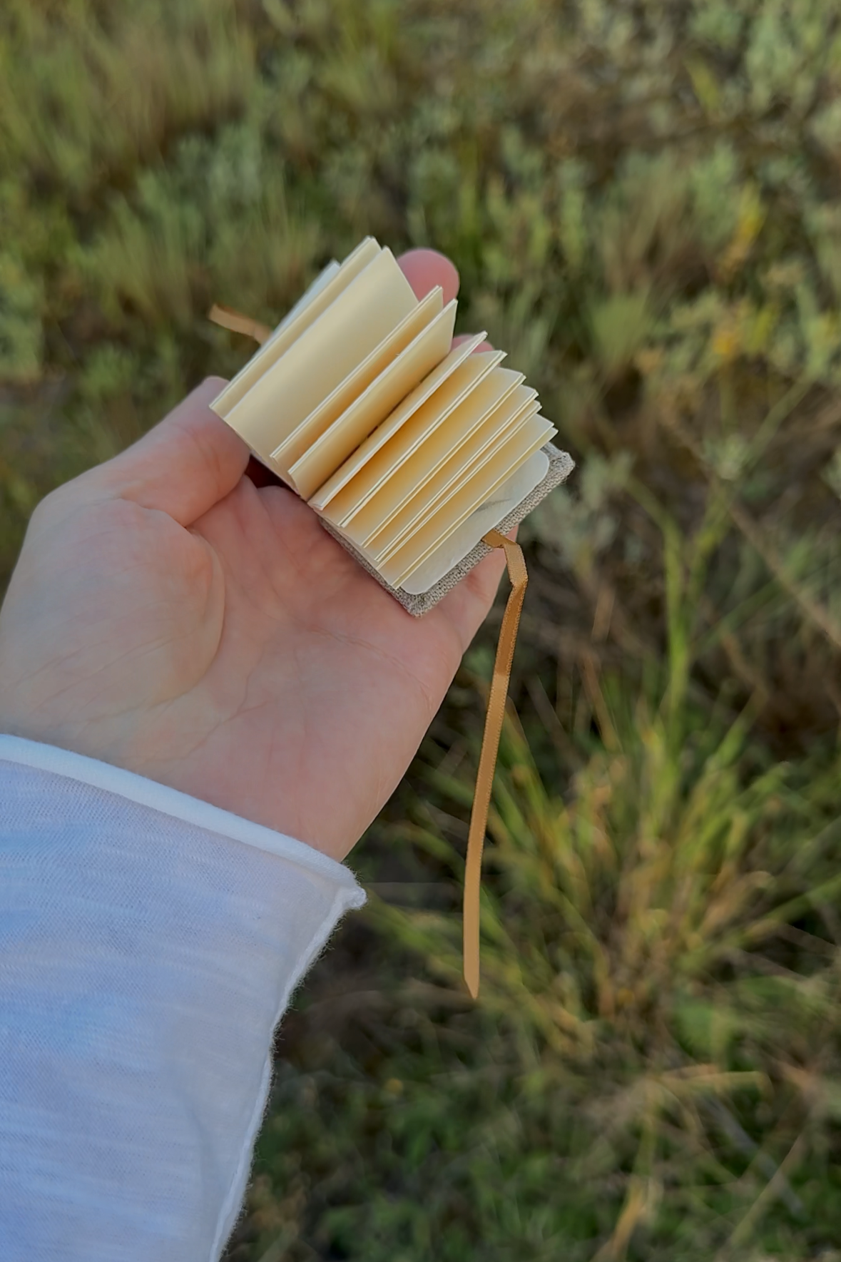 Collection "Happiness in Simplicity", Handmade notebook with acrylic wildflowers