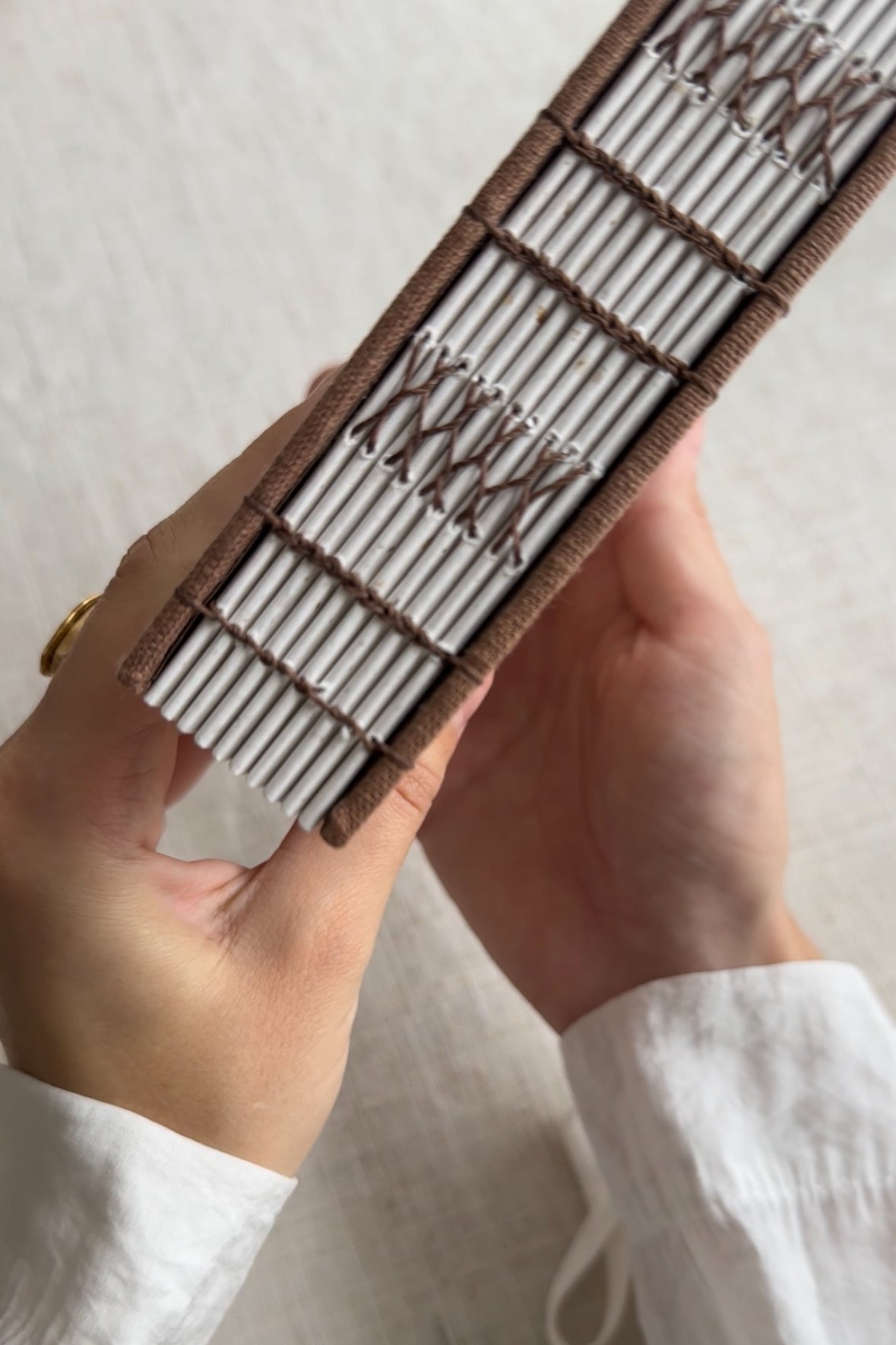 Handmade notebook with watercolor painting + postcard