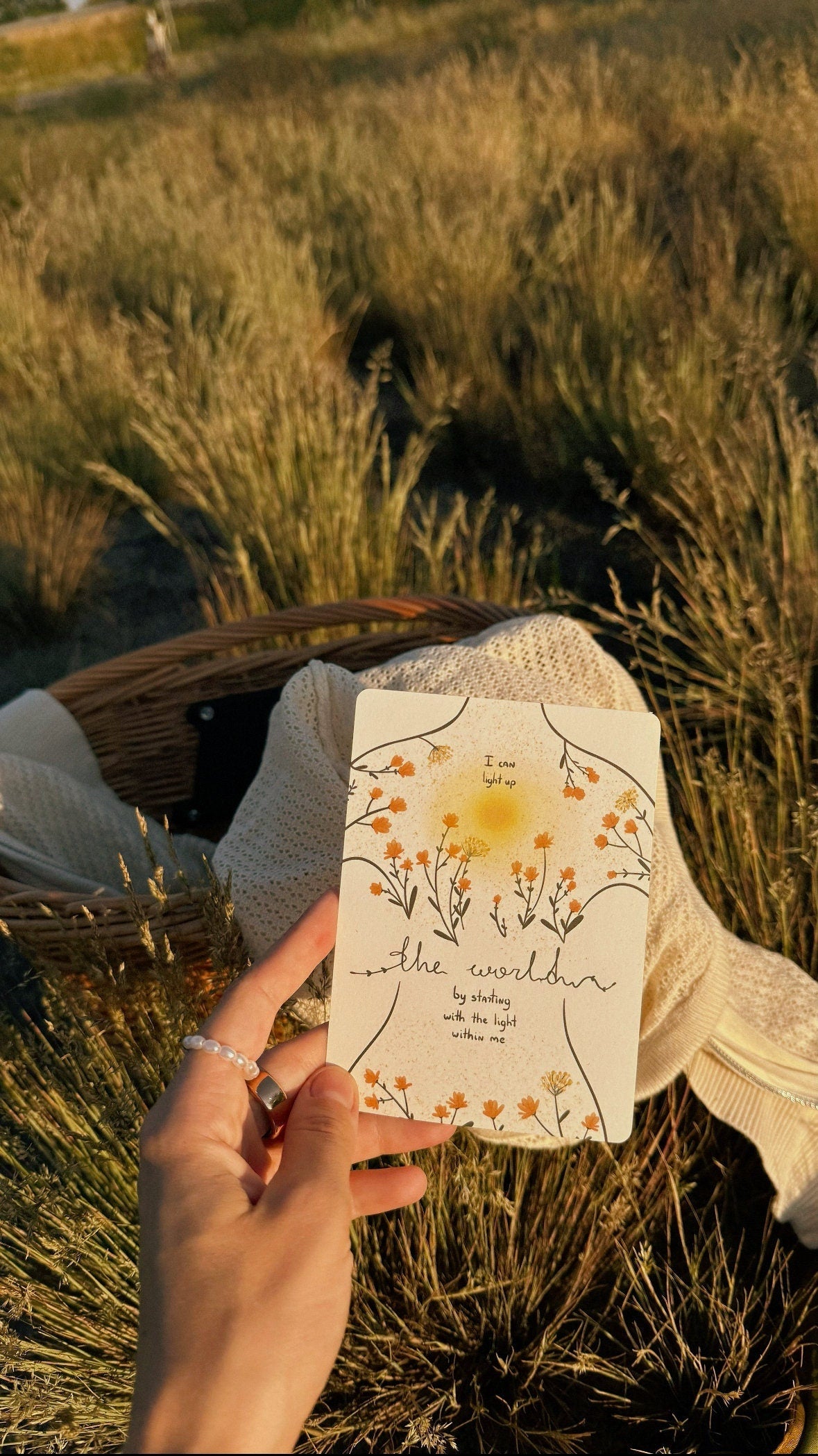 Handmade Self Care Affirmation Postcard, Motivation Postcard, Unique Handmade Affirmations Card