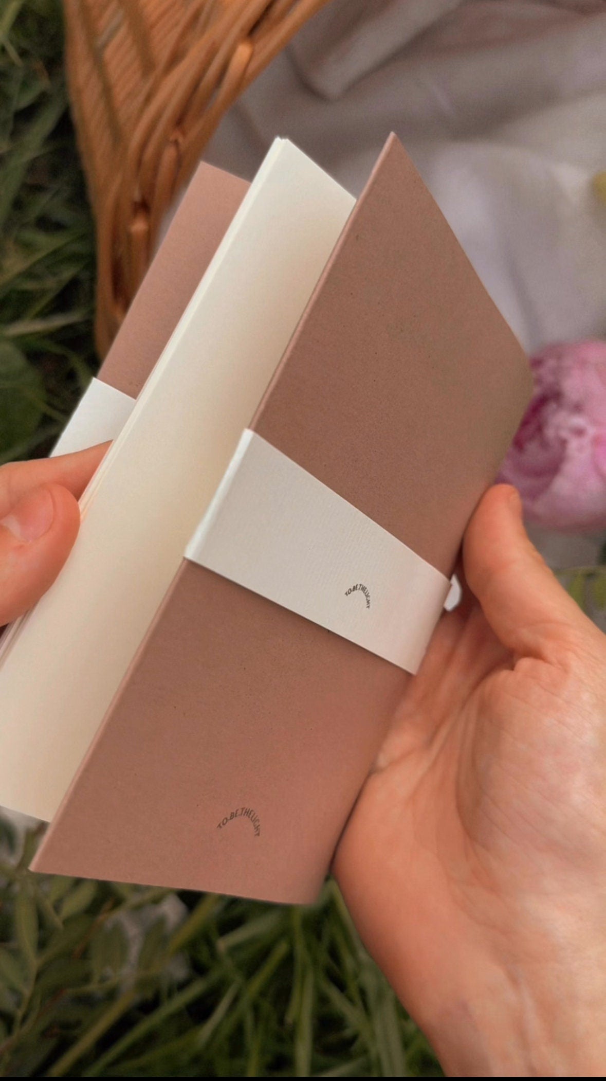 Travelers journal A6, pocket notebook with an envelope