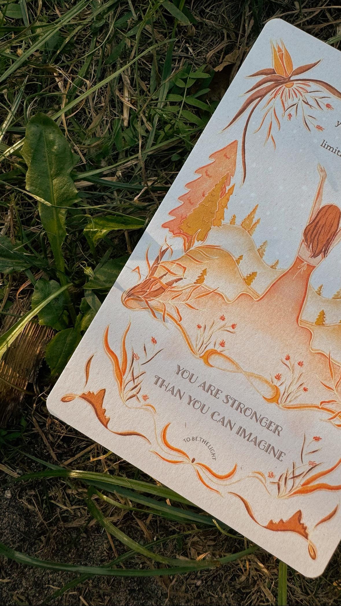 Self care postcard with affirmation