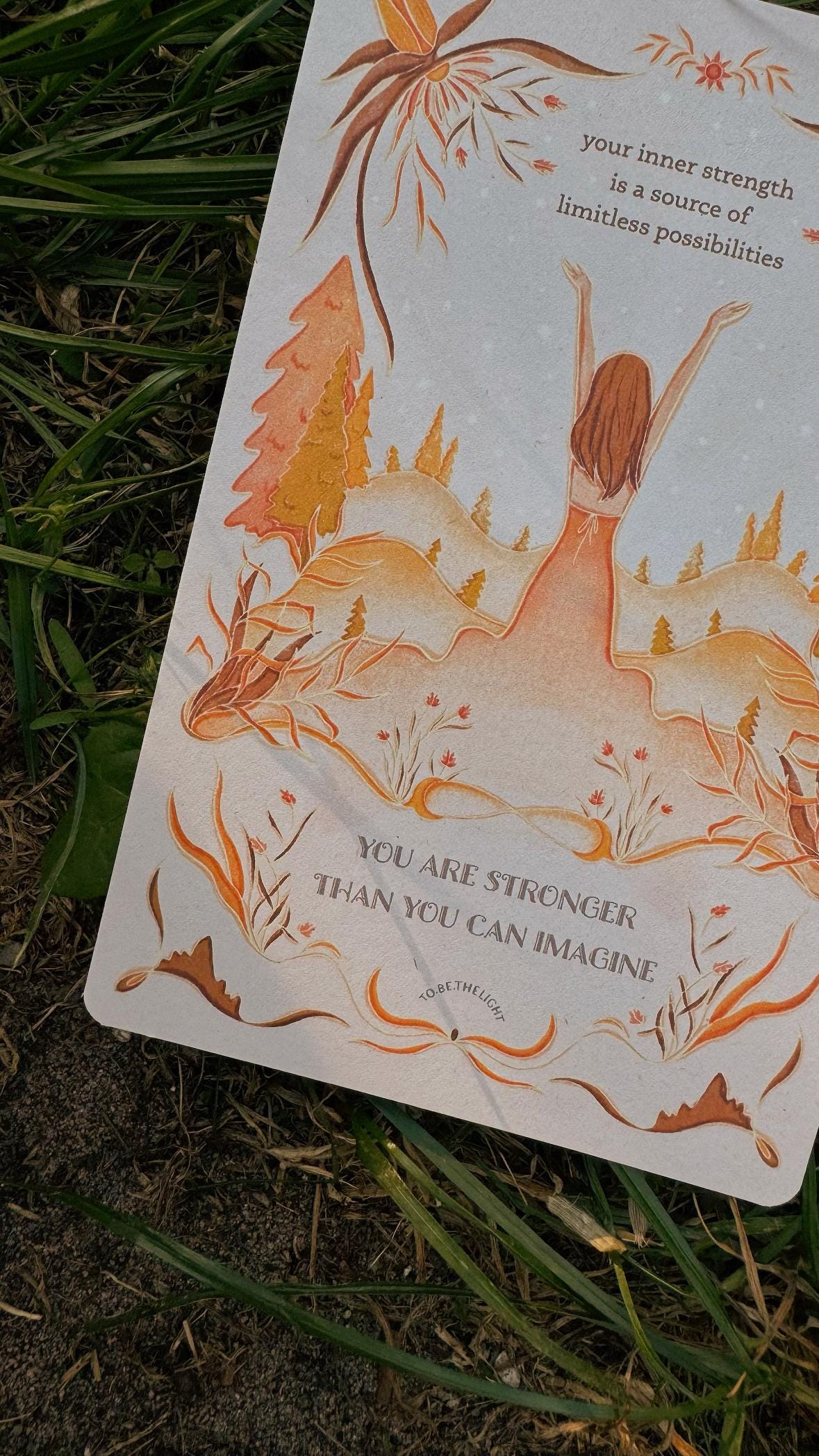 Self care postcard with affirmation