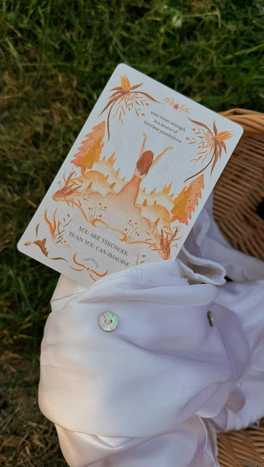 Self care postcard with affirmation