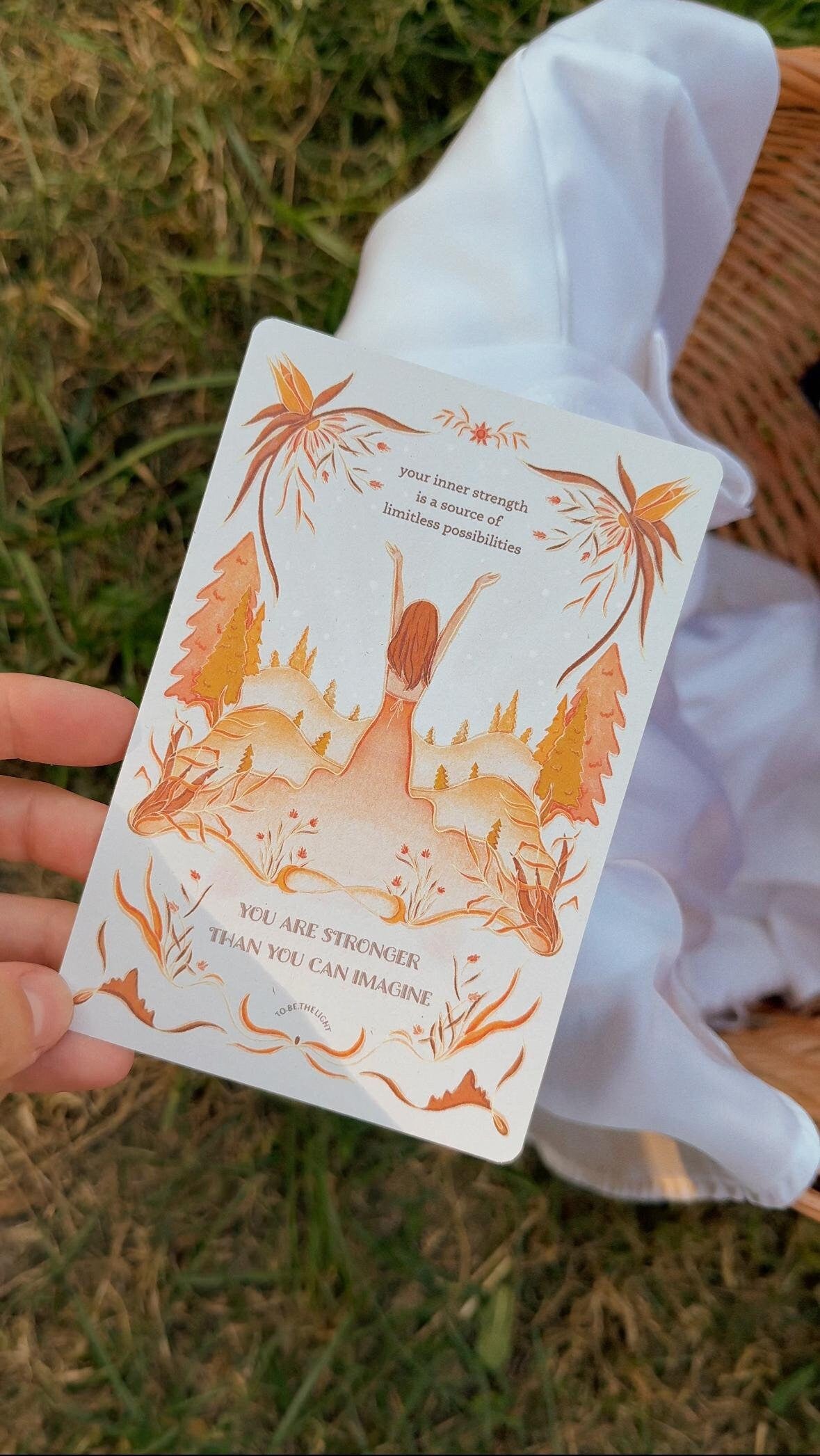 Self care postcard with affirmation