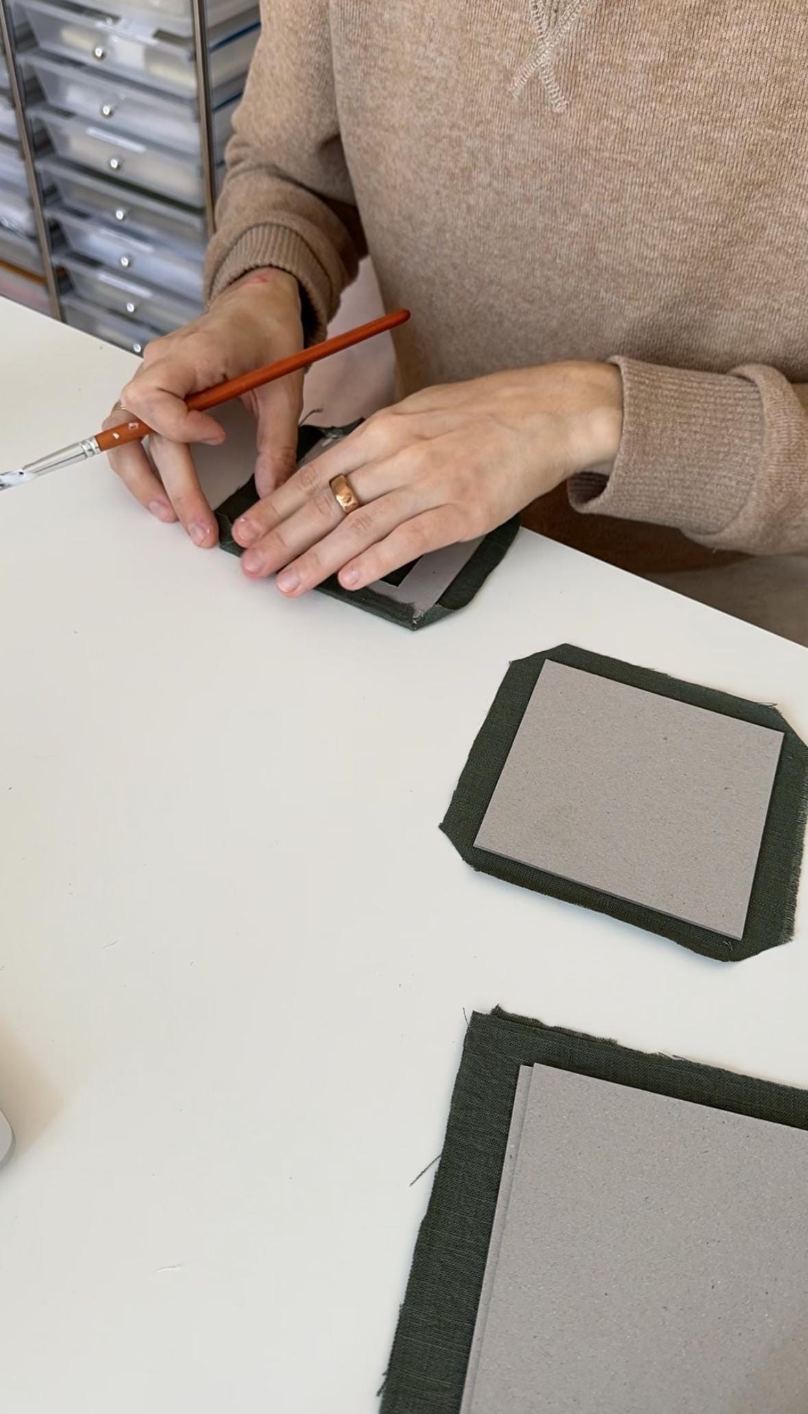 Notebook with watercolour painting, sketchbook