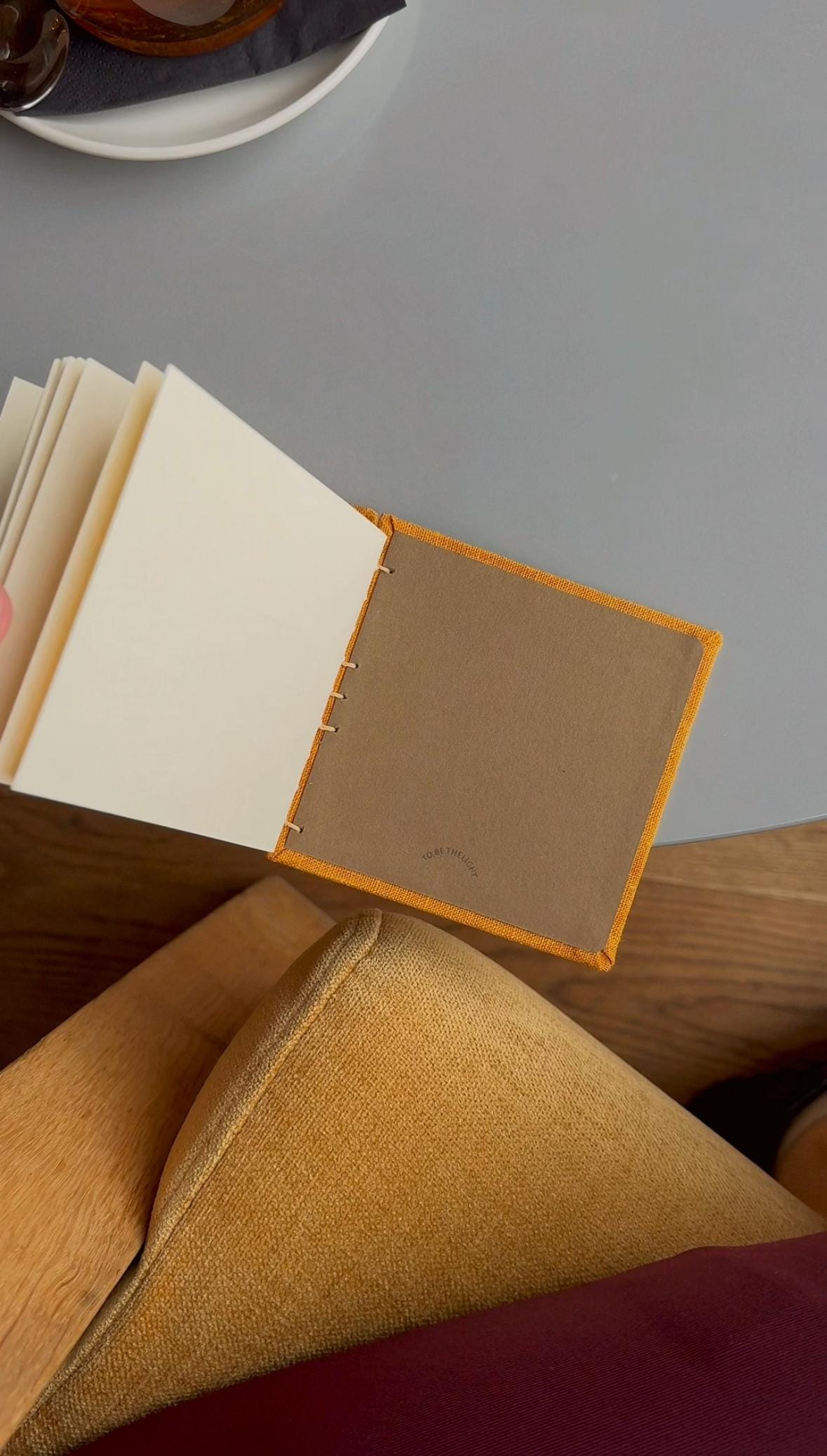 Notebook with watercolour painting, sketchbook