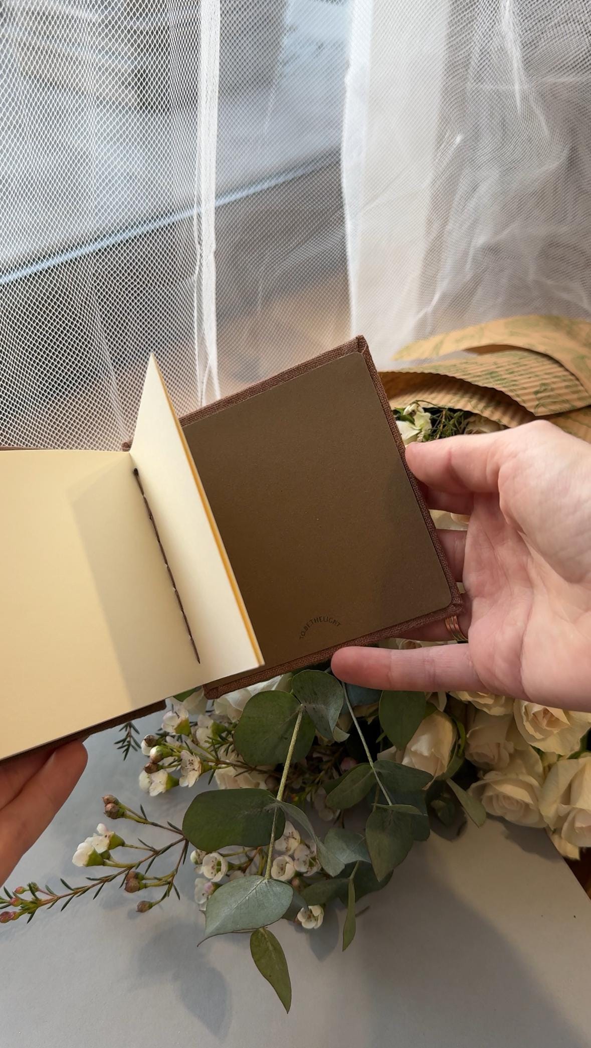 Notebook with watercolour painting, sketchbook