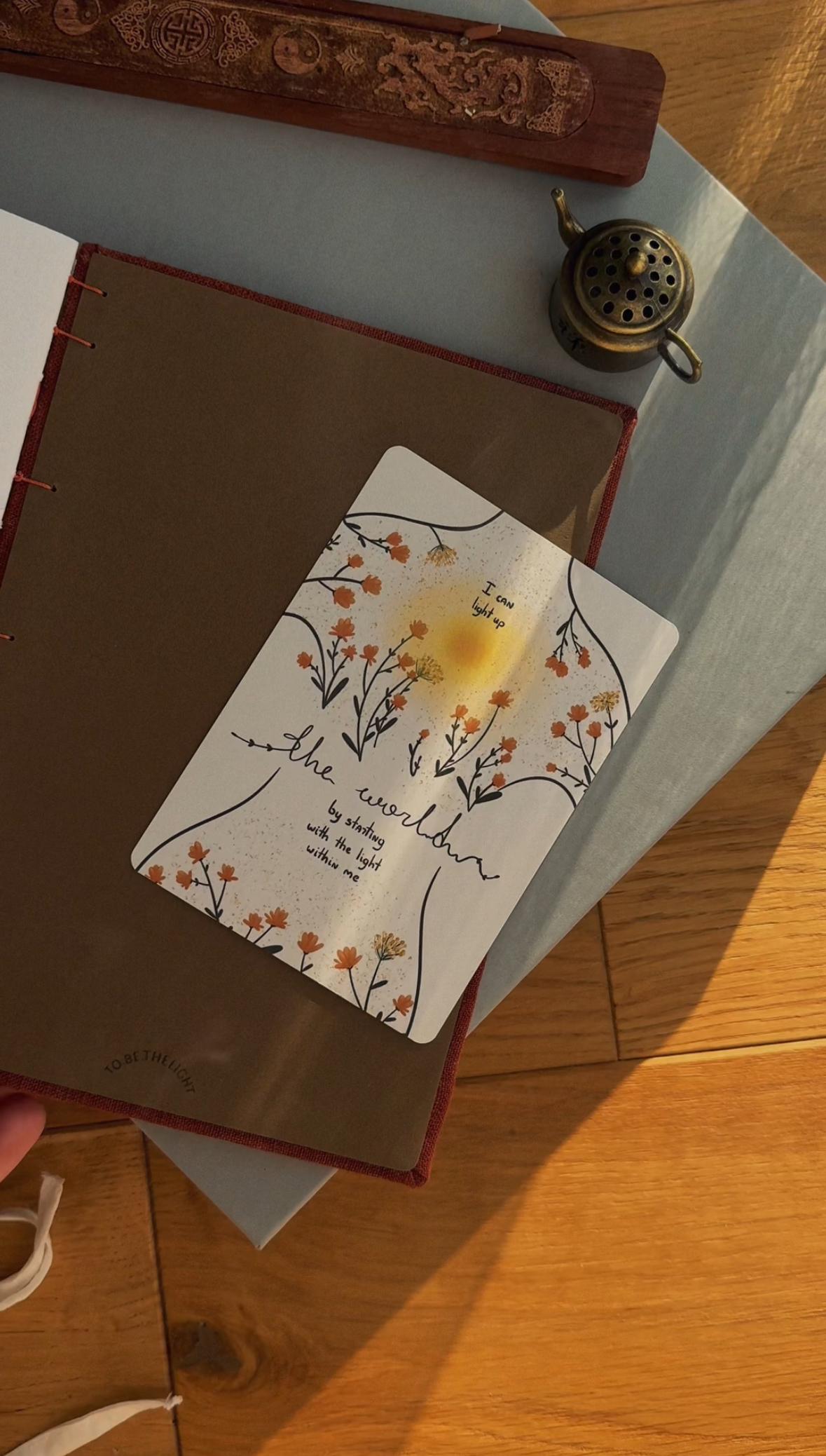 Handmade Self Care Affirmation Postcard, Motivation Postcard, Unique Handmade Affirmations Card