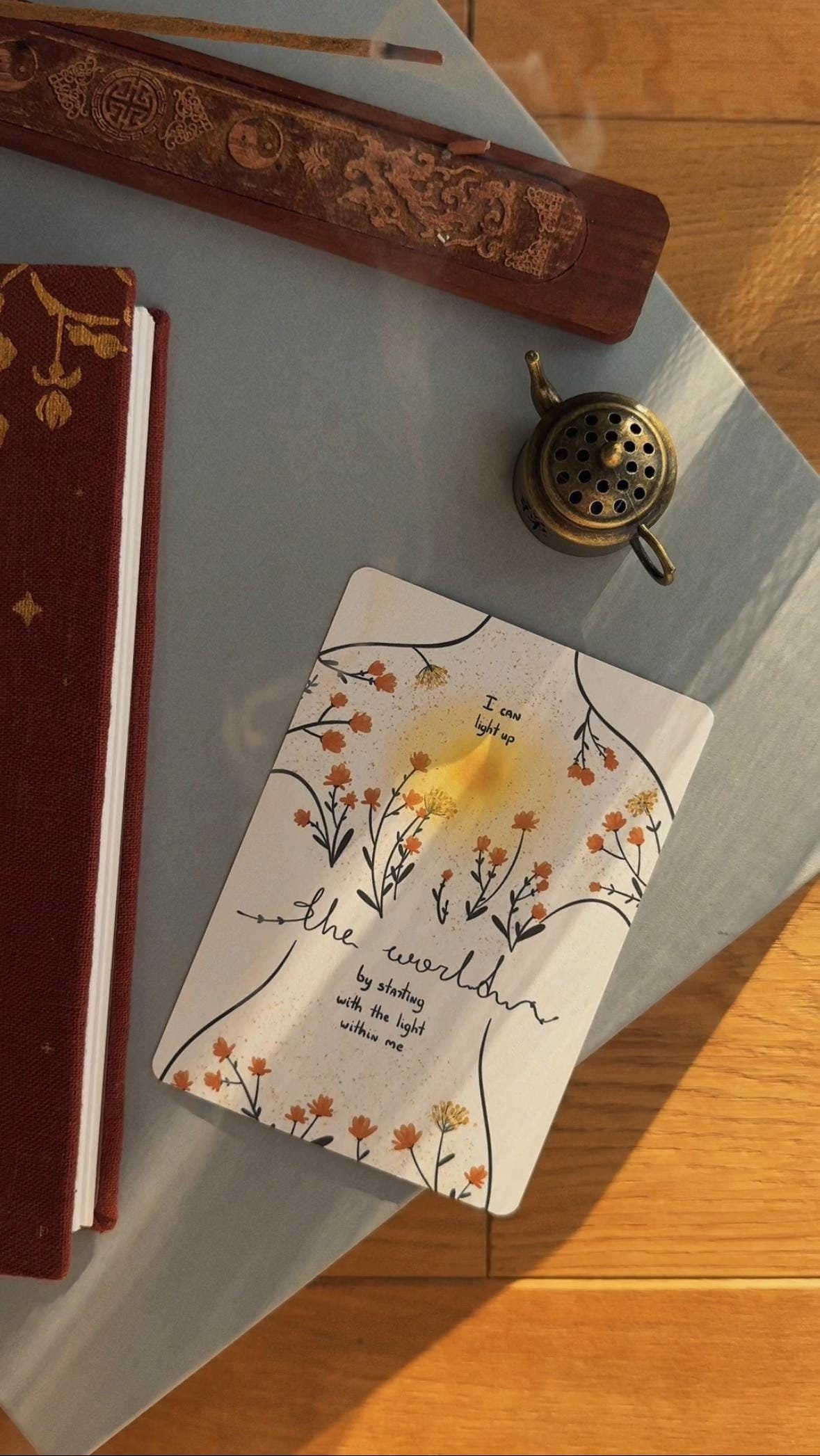 Handmade Self Care Affirmation Postcard, Motivation Postcard, Unique Handmade Affirmations Card