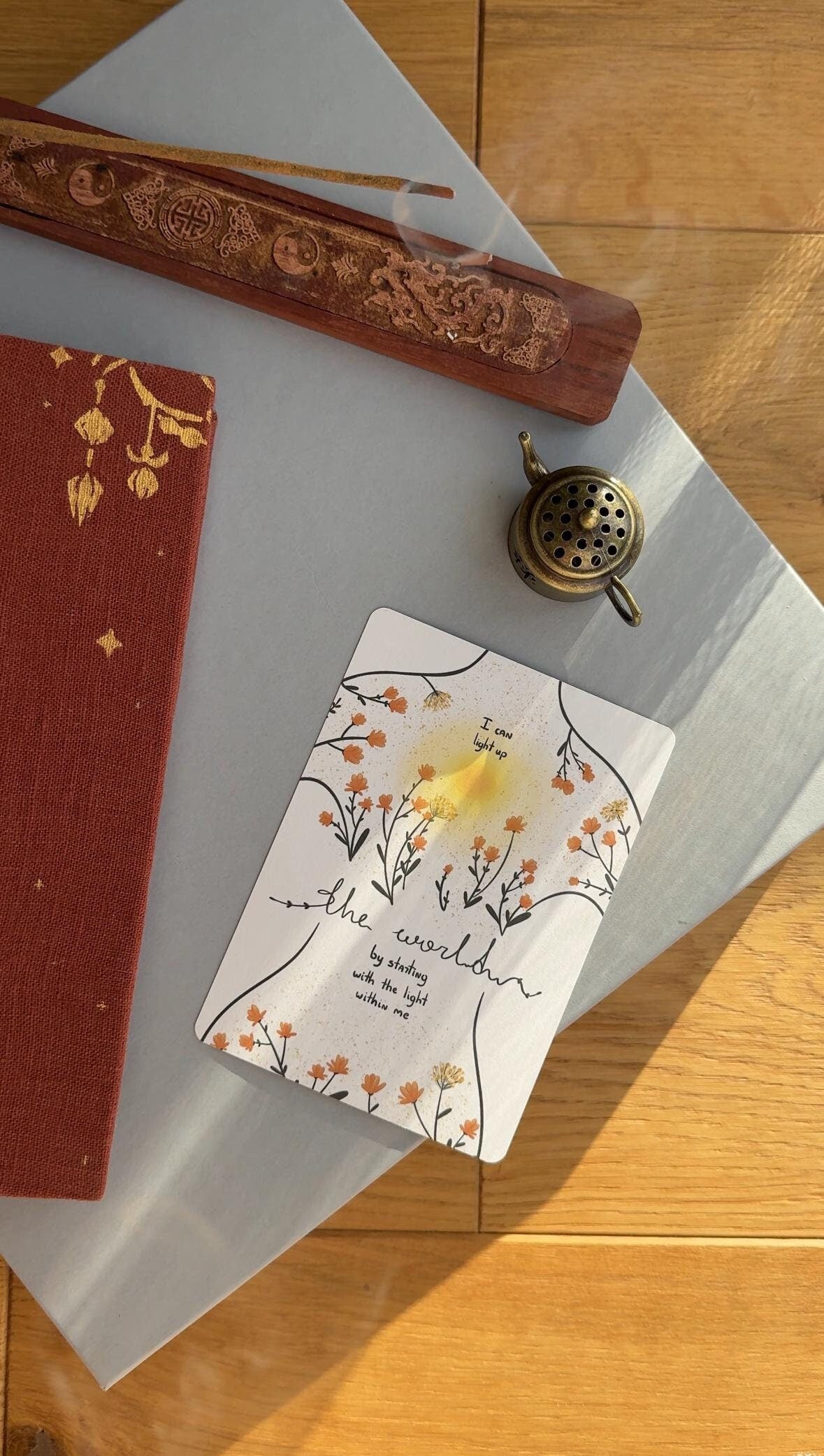 Handmade Self Care Affirmation Postcard, Motivation Postcard, Unique Handmade Affirmations Card