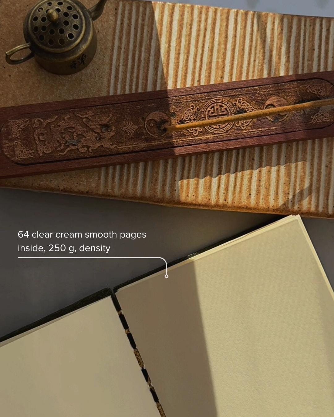 Notebook with quote, sketchbook