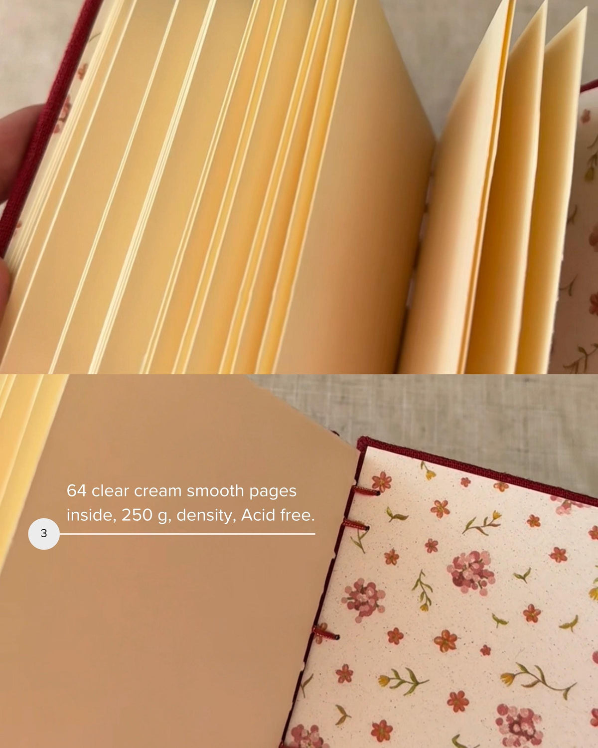 Notebook with acrylic painting, sketchbook