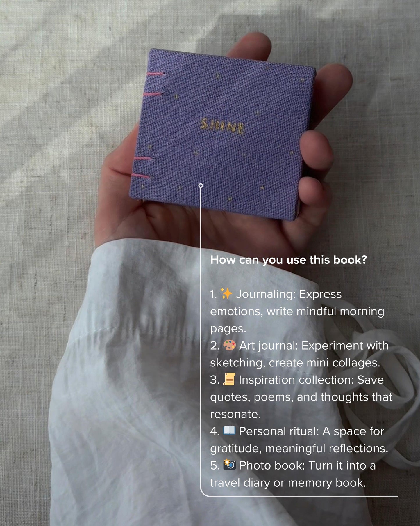 Small notebook "Shine", sketchbook, photo book