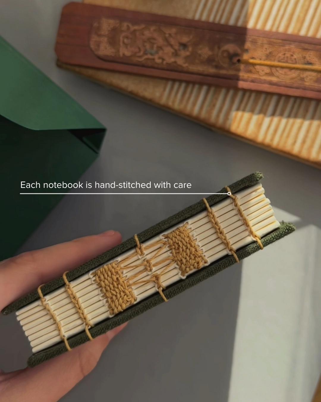 Notebook with quote, sketchbook