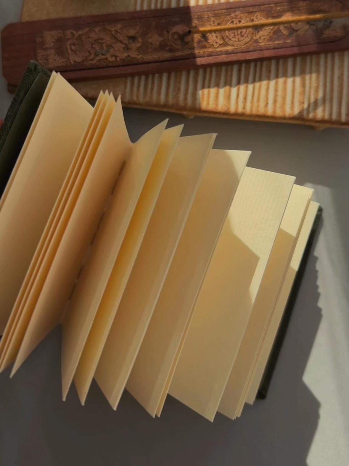 Notebook with quote, sketchbook