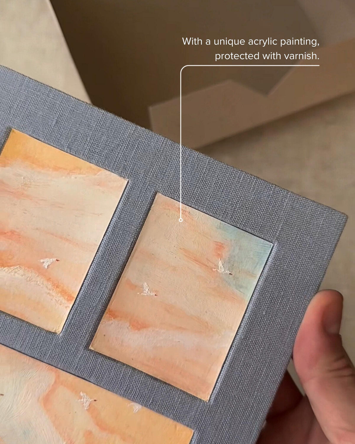 One of a kind notebook with original acrylic painting, sketchbook