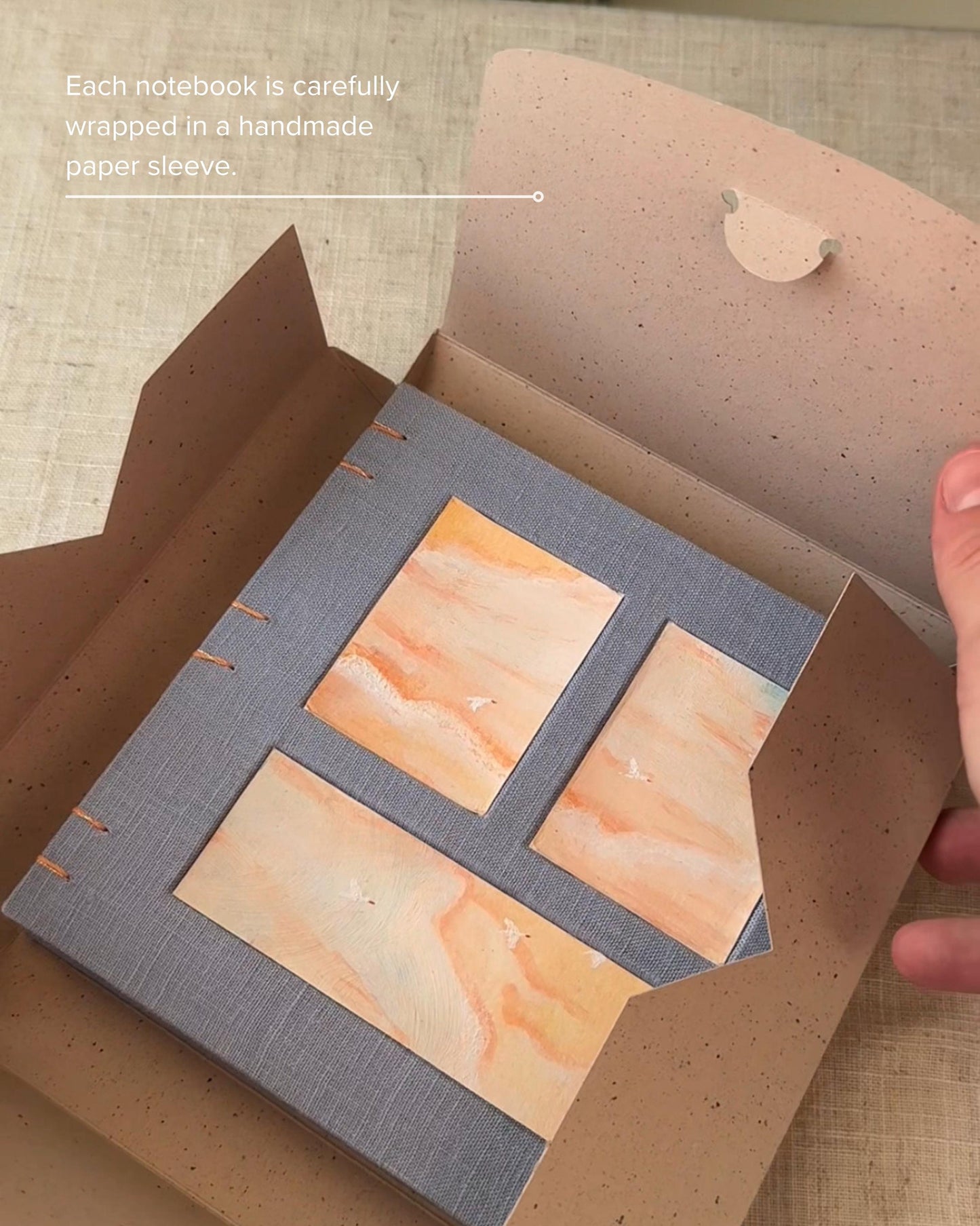 One of a kind notebook with original acrylic painting, sketchbook