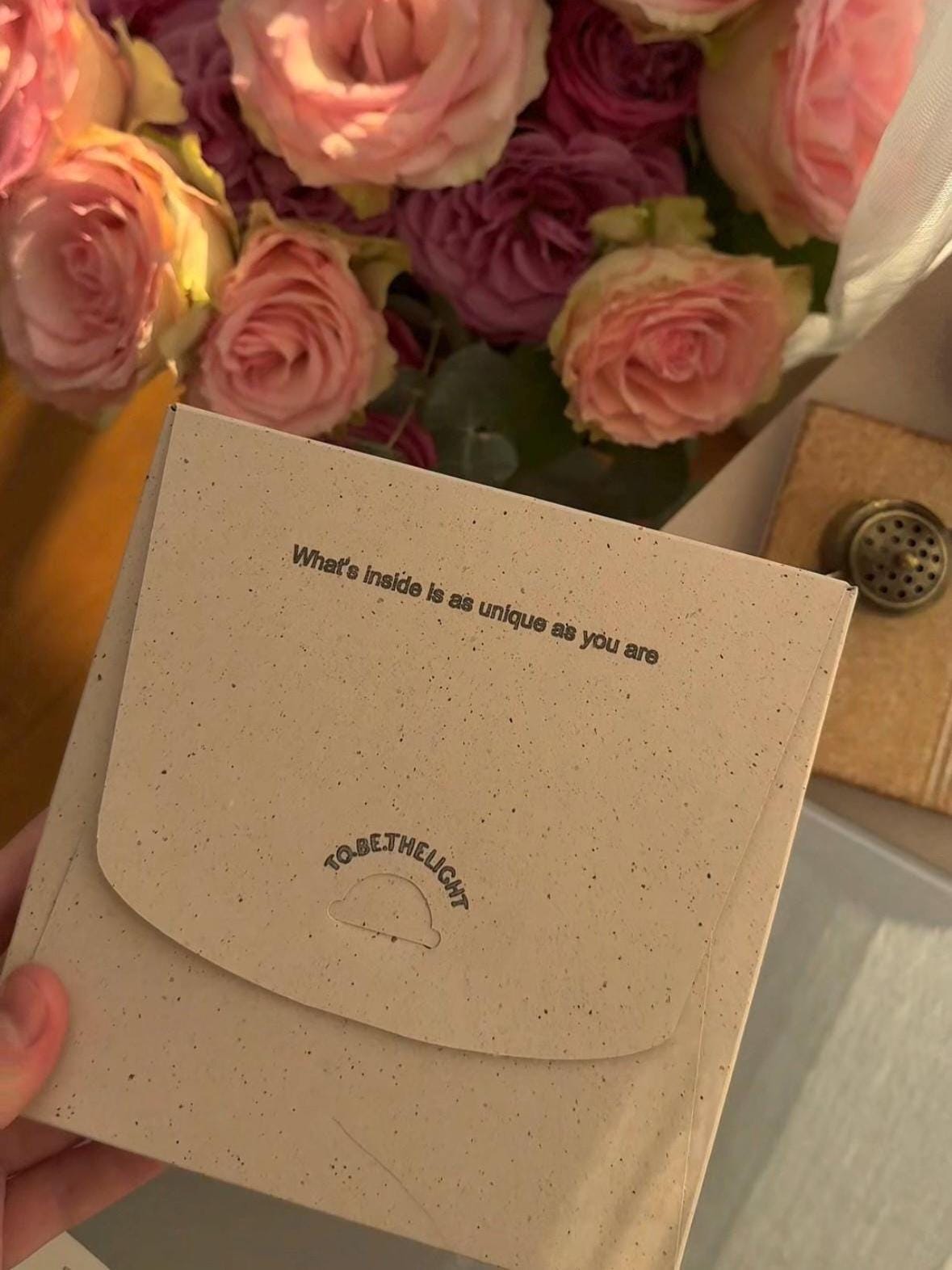 Notebook with pink linen cover, sketchbook