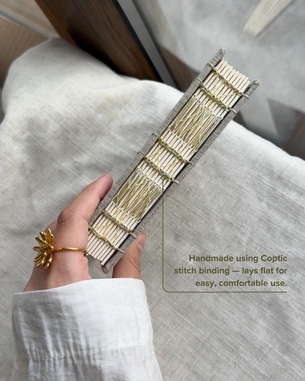 Notebook with acrylic wildflowers, one of a kind