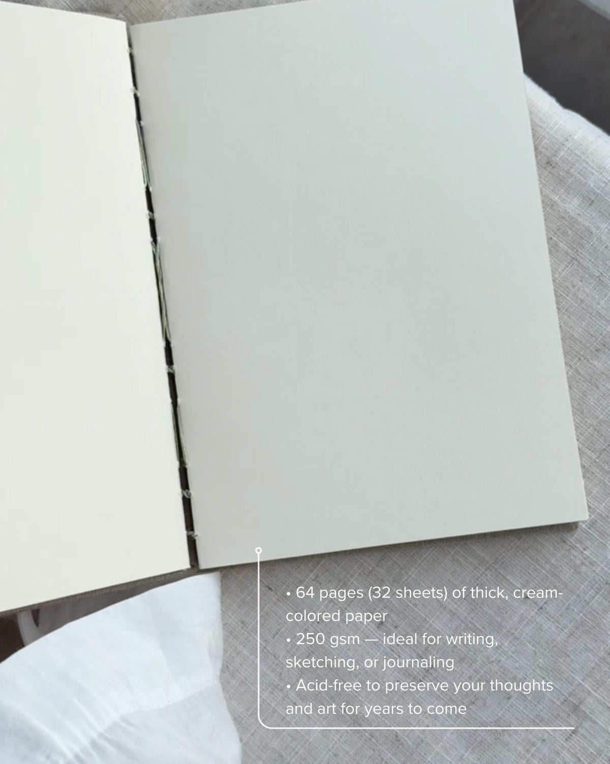 Large notebook A5 with acrylic wildflowers, one of a kind sketchbook