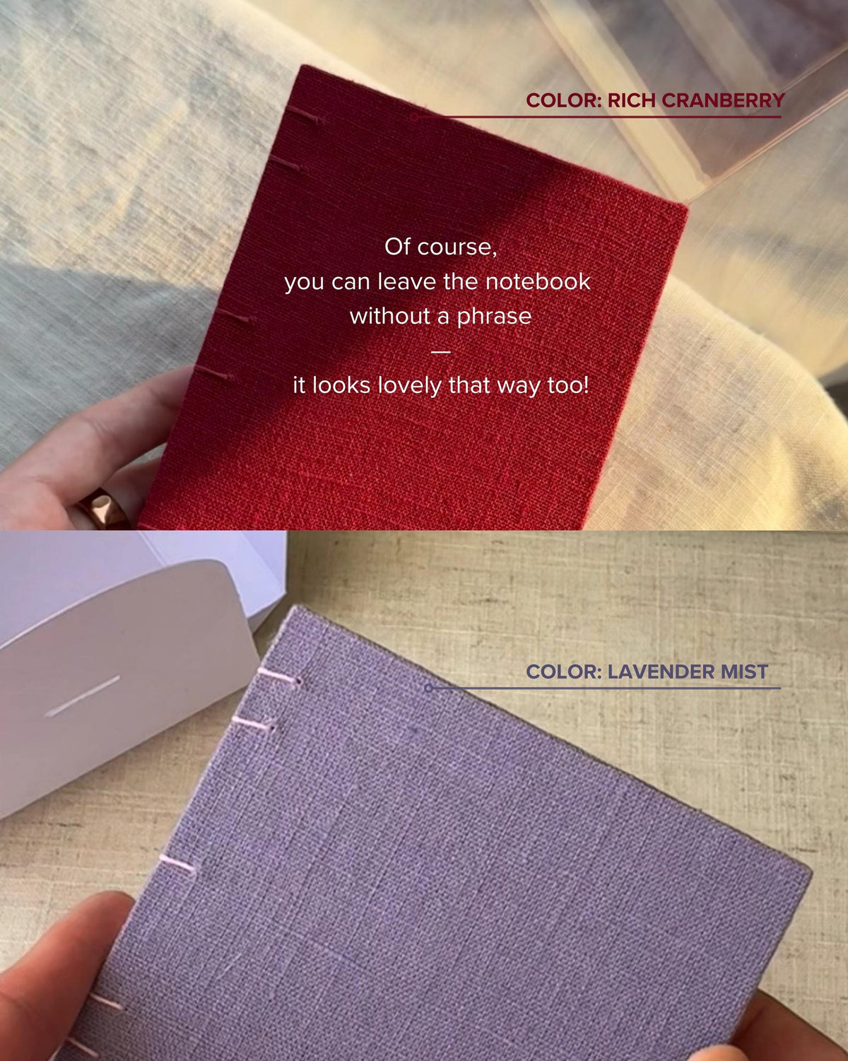 Personalised gift, custom handmade book with quote