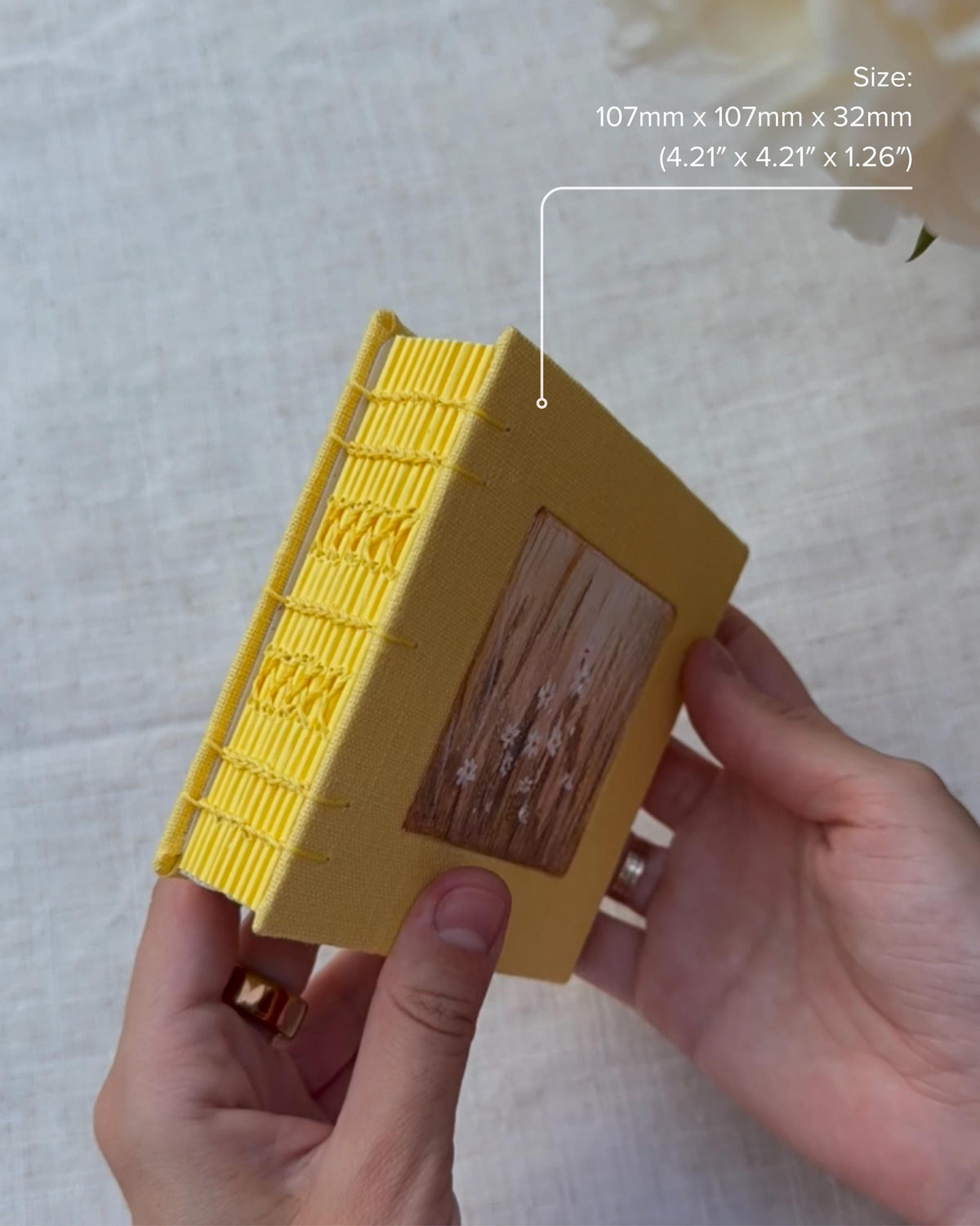 Notebook with painting, sketchbook