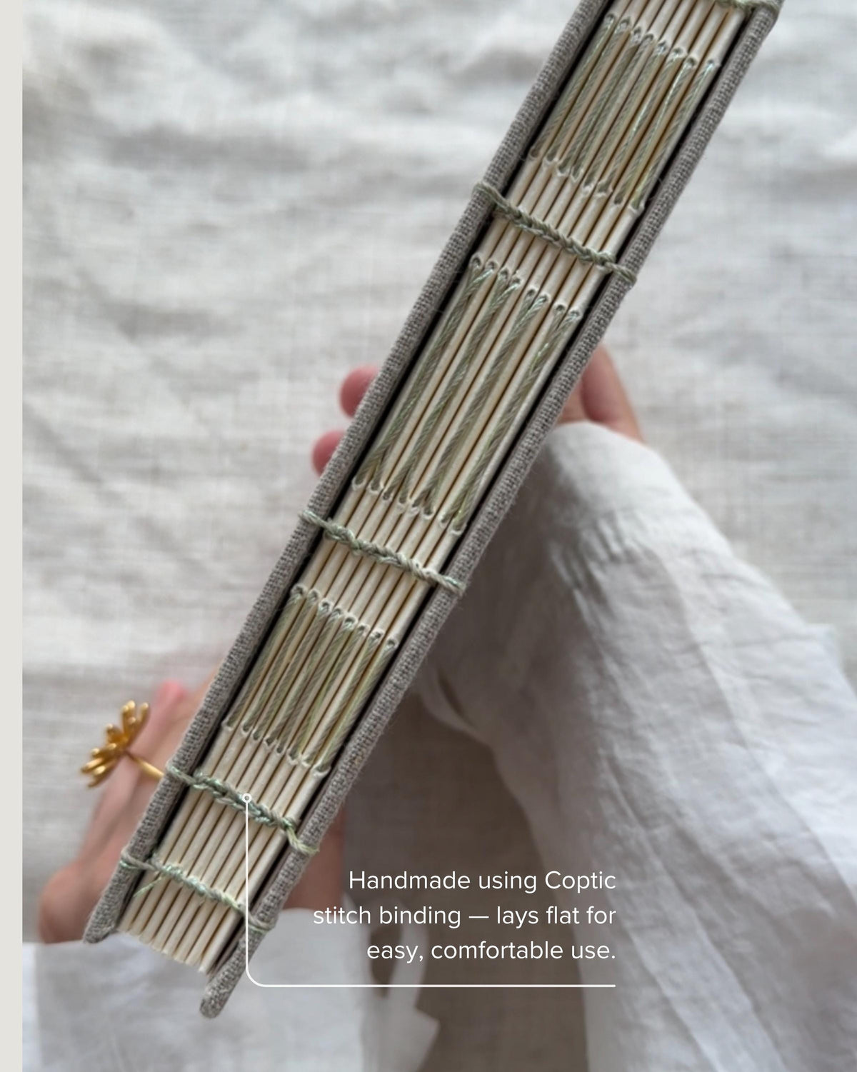 Large notebook A5 with acrylic wildflowers, one of a kind sketchbook