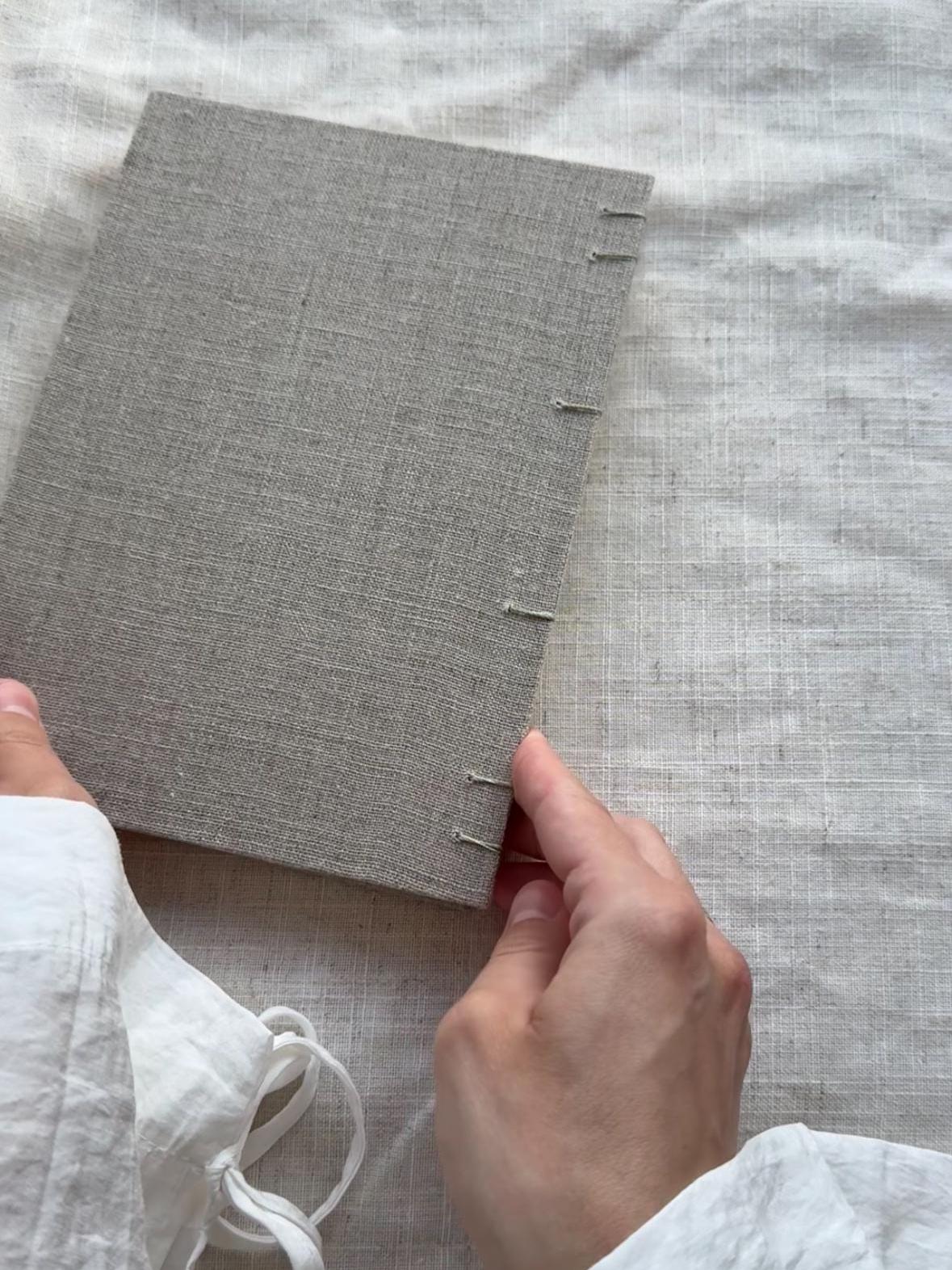 Large notebook A5 with acrylic wildflowers, one of a kind sketchbook