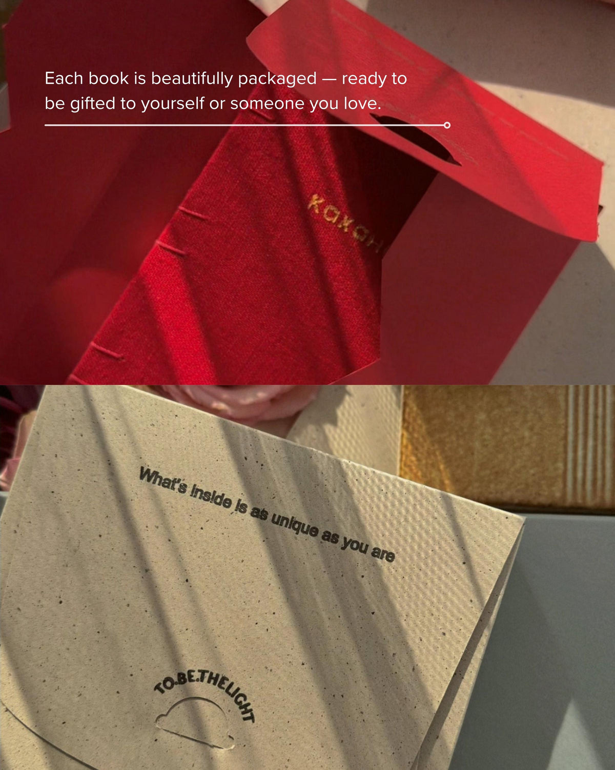 Personalised gift, custom handmade book with quote