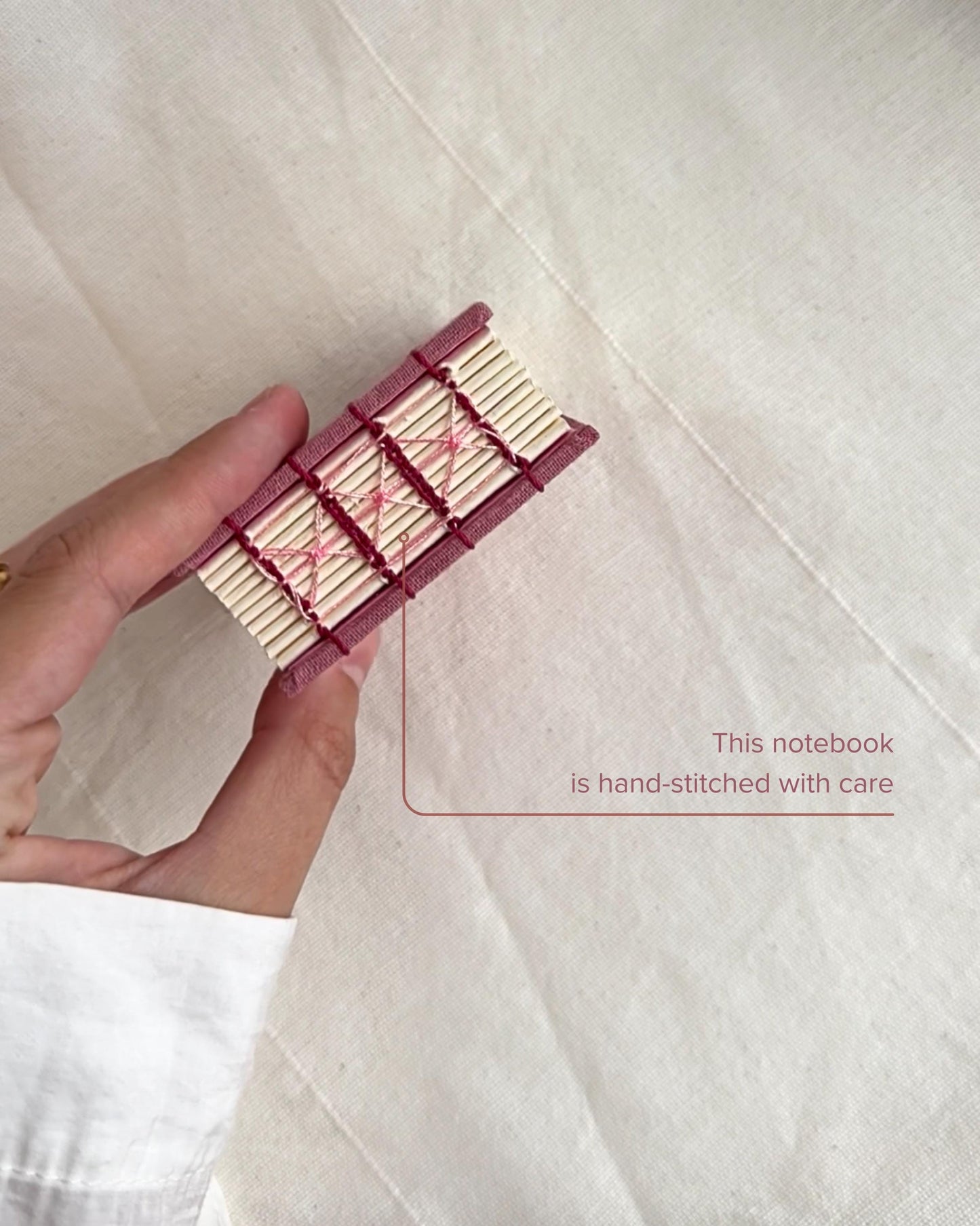 Small notebook with peony watercolour, sketchbook, mini photo book