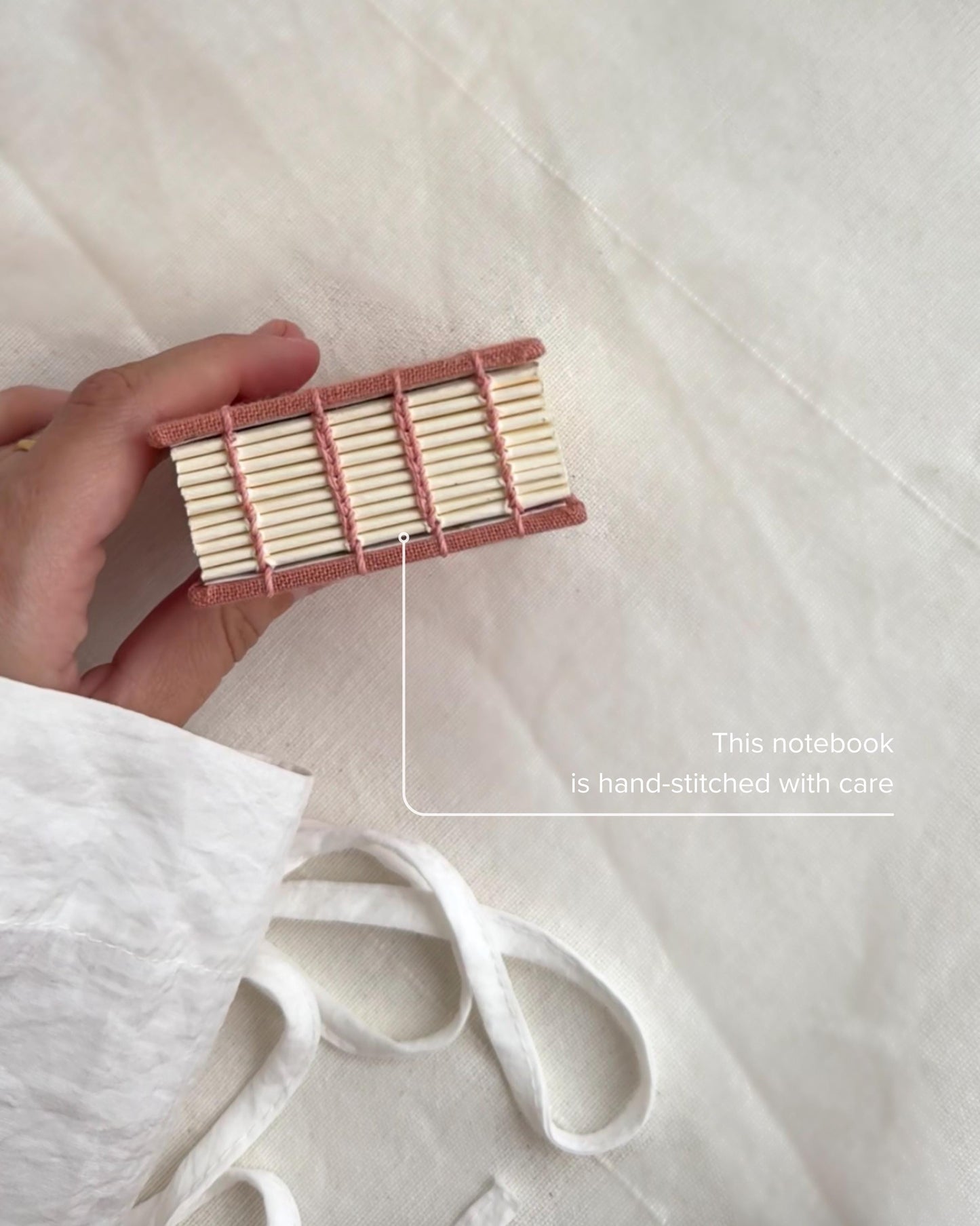 Small notebook with peony watercolour, sketchbook, mini photo book