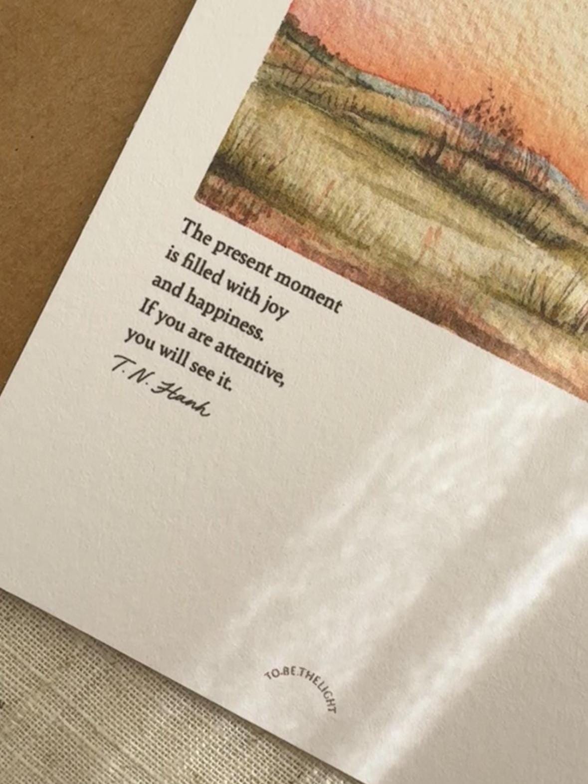 Little reminders card, mindful postcard