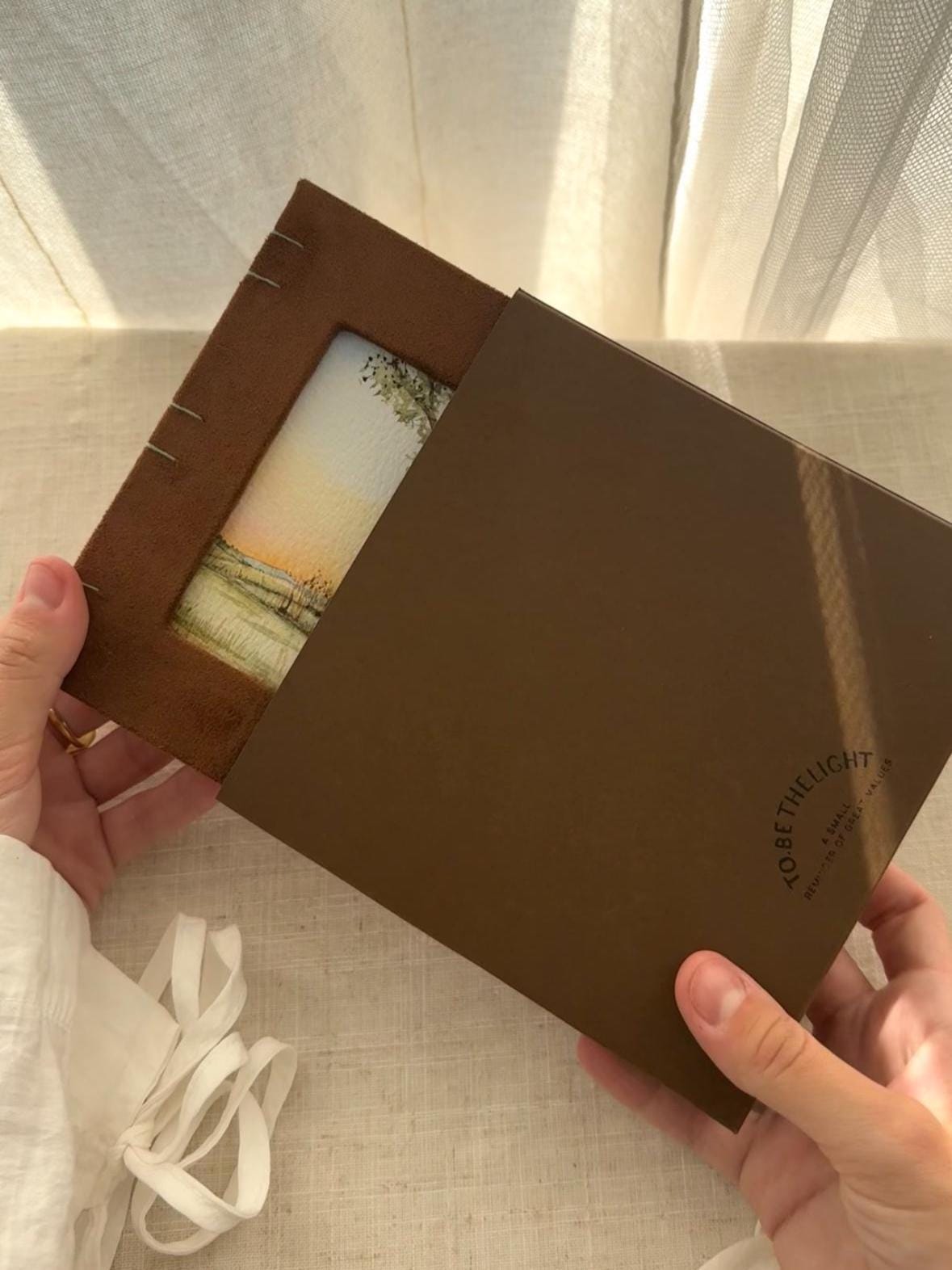 One of a kind notebook with watercolor illustration, sketchbook