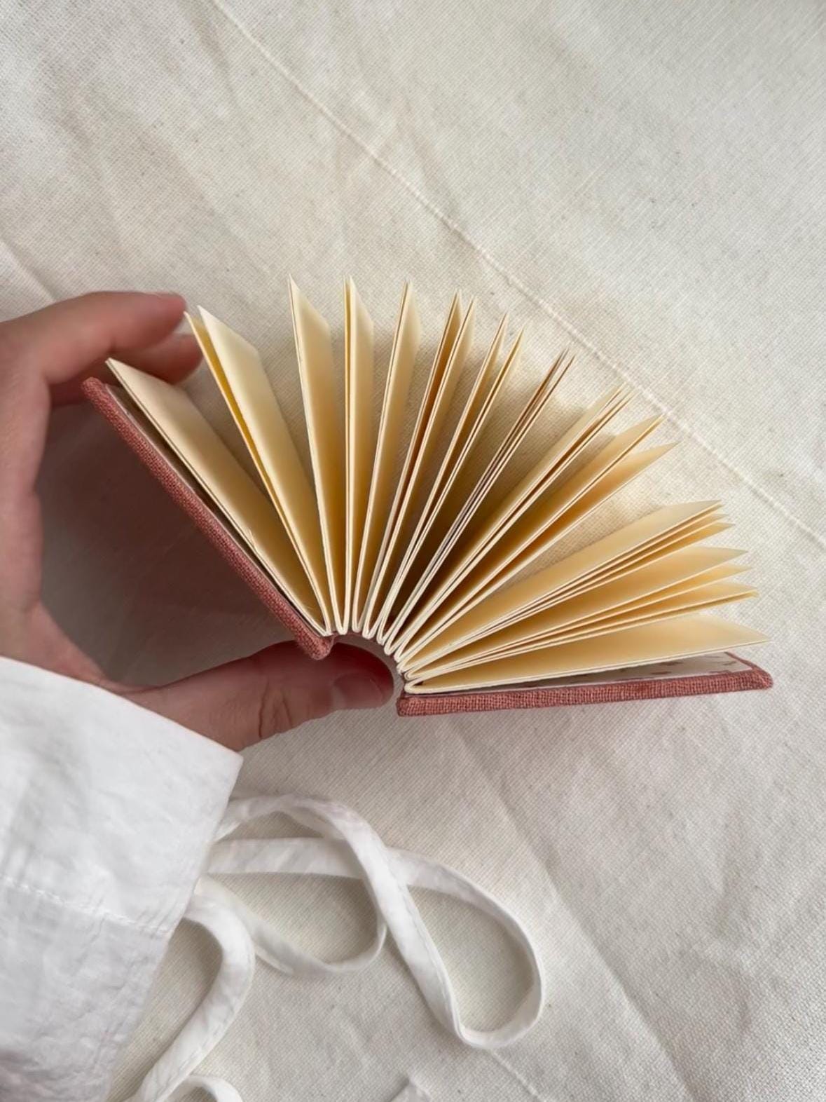 Small notebook with peony watercolour, sketchbook, mini photo book