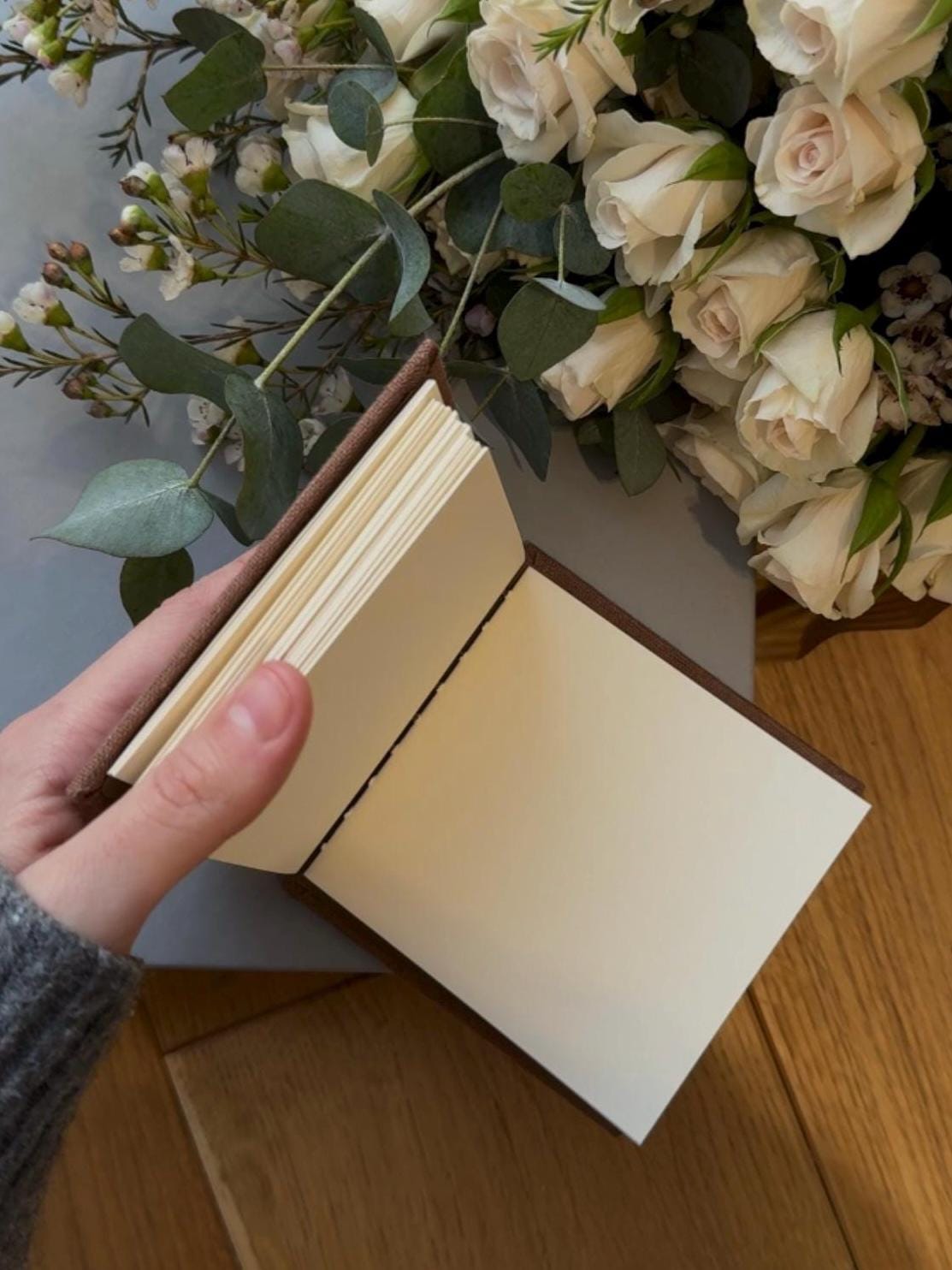 Notebook with watercolour painting, sketchbook