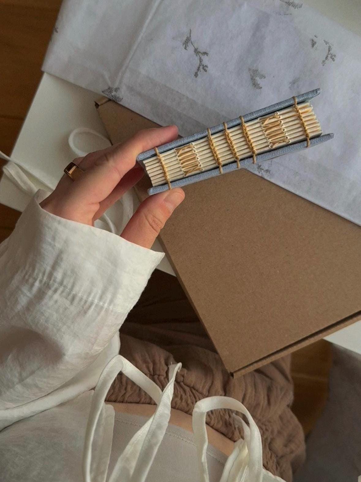 Notebook with watercolour painting, sketchbook