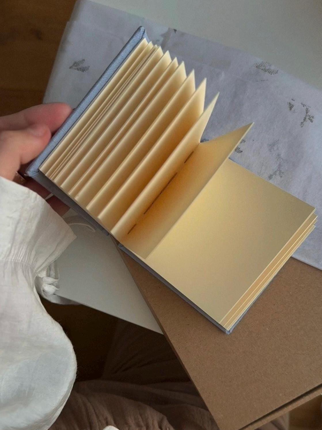 Notebook with watercolour painting, sketchbook