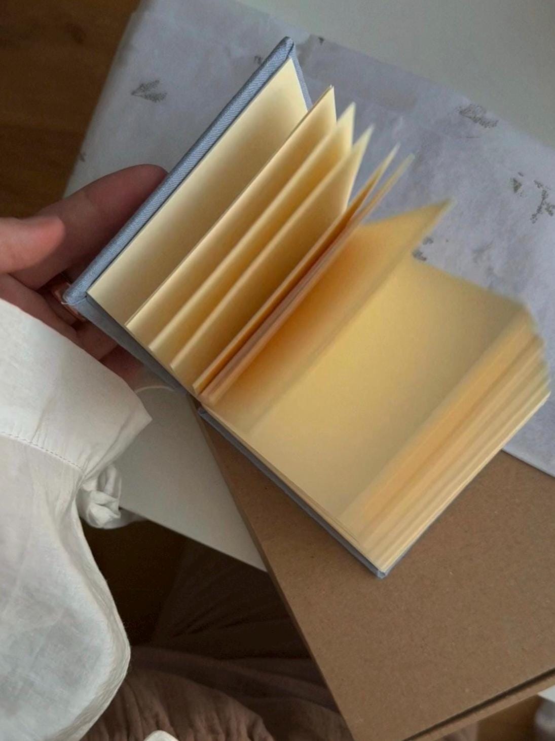 Notebook with watercolour painting, sketchbook