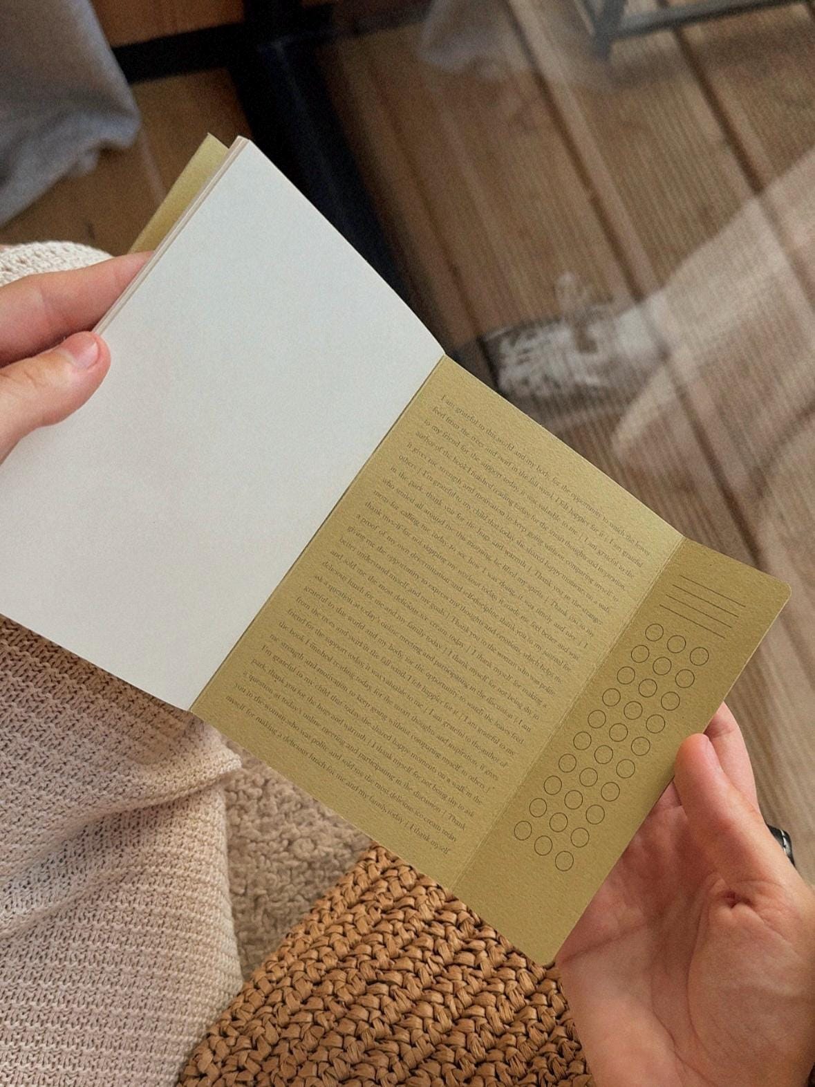 Gratitude journal, A6, handmade