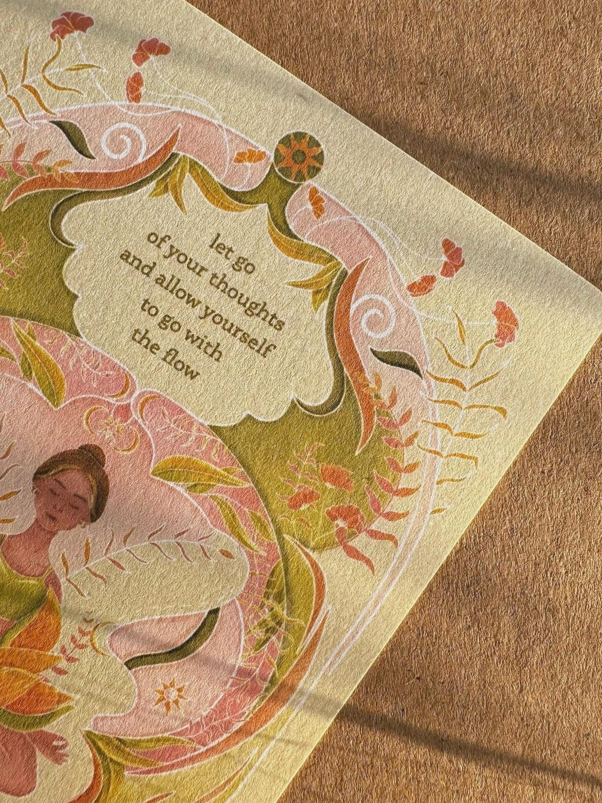 Self care affirmation postcard