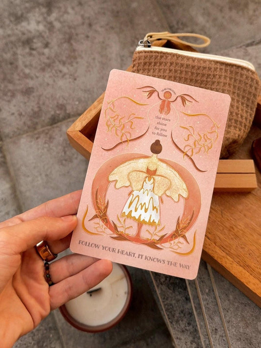 Self care postcard with affirmation