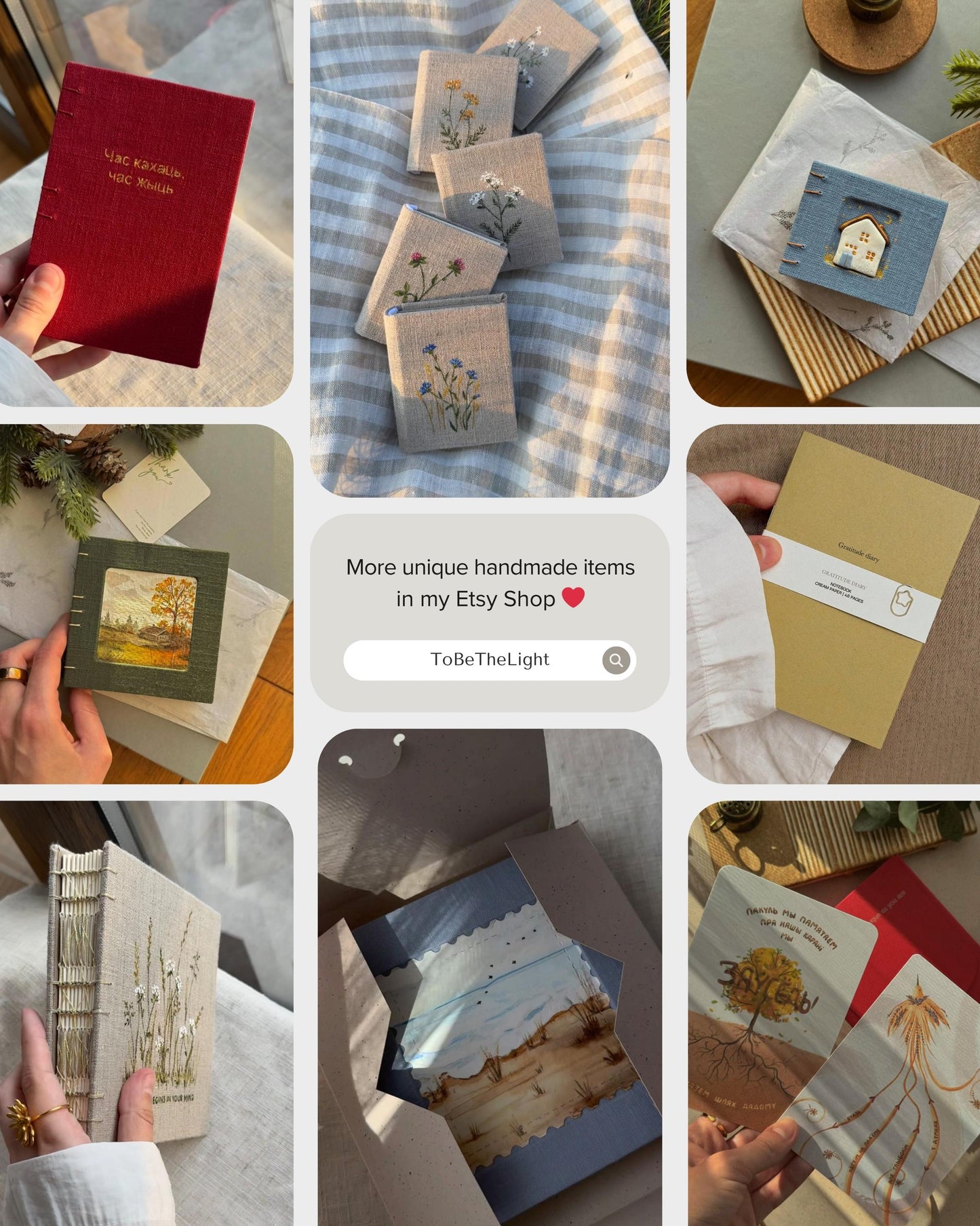 One of a kind notebook with watercolor illustration, sketchbook